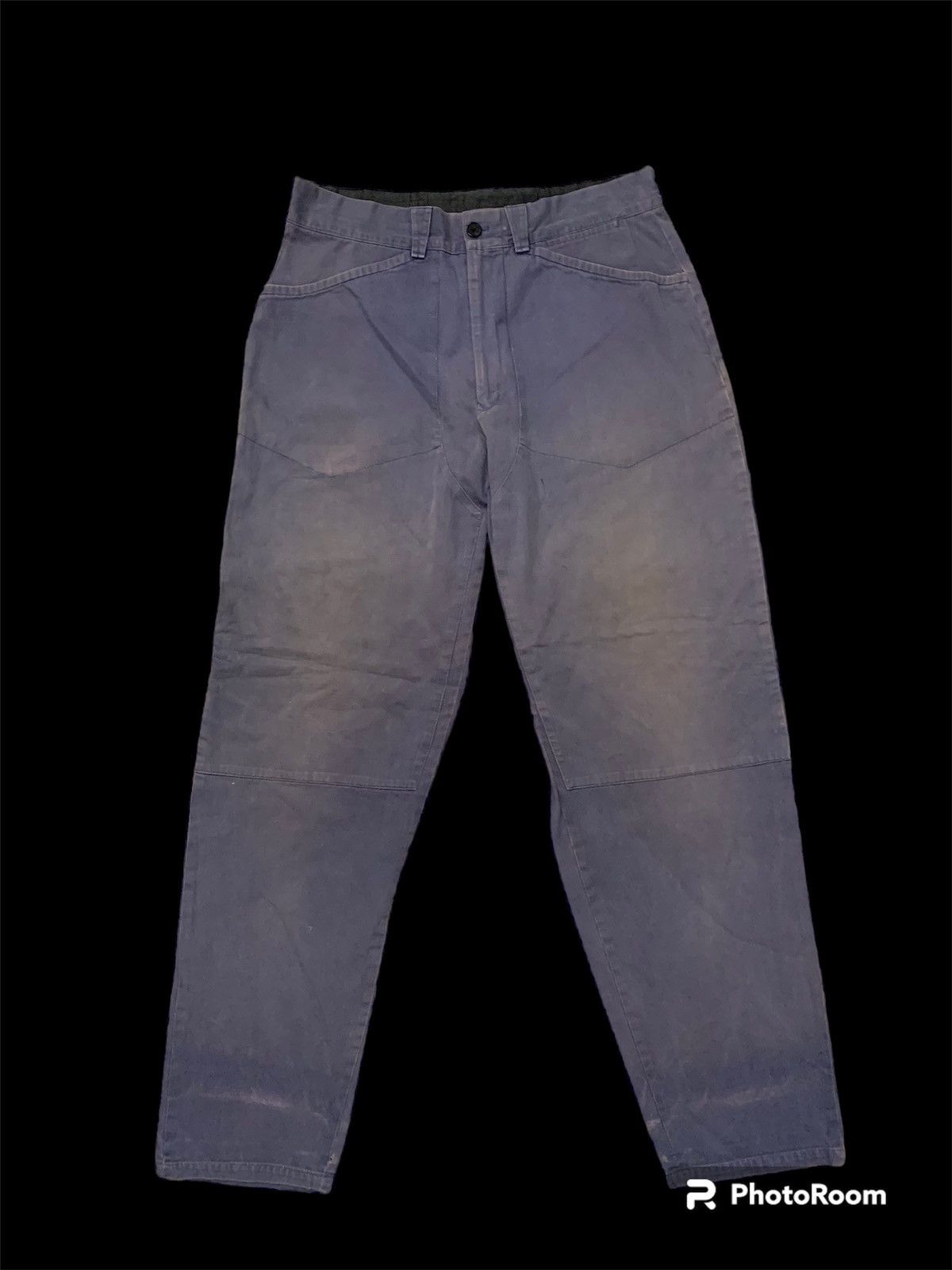 Pre-owned Yohji Yamamoto Double Kneeys For Men Faded Pant In Gray