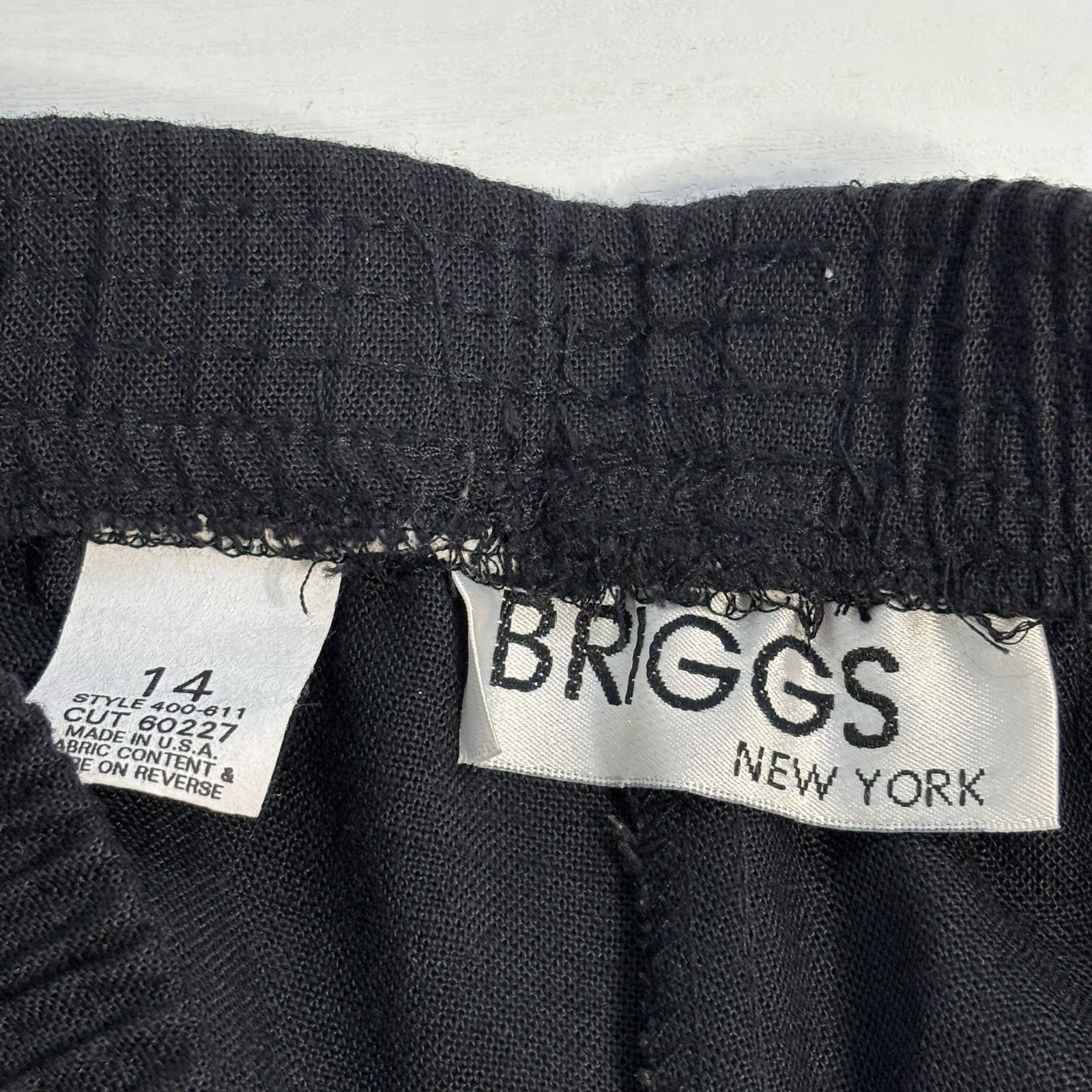 Other Briggs New York Black Pull-On Pants Size 14 Elastic Waist Size 36" / US 14 / IT 50 - 4 Thumbnail