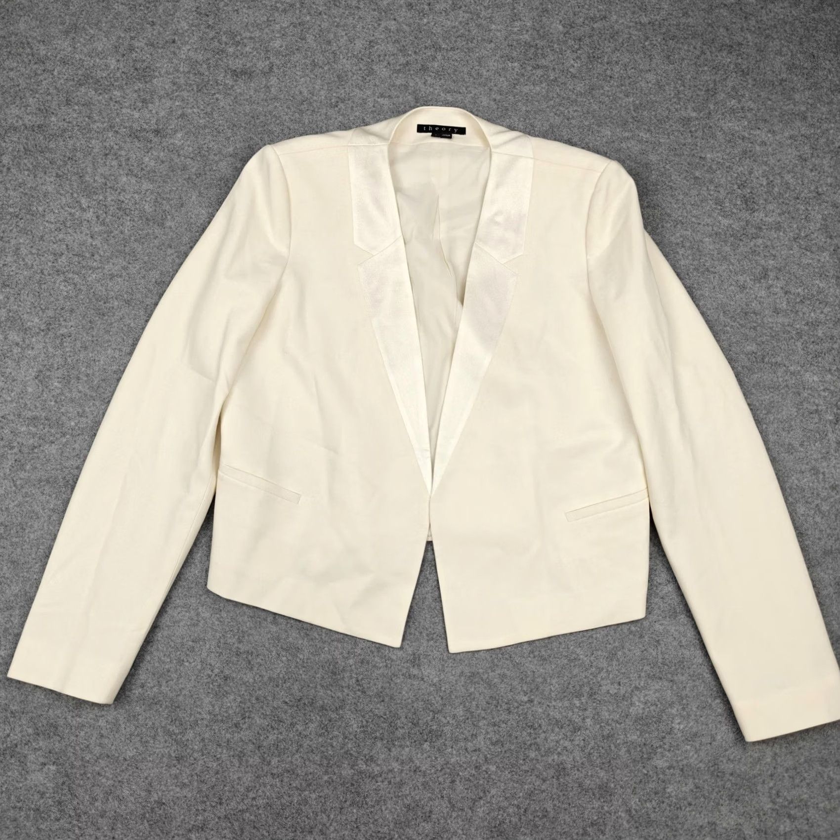 Theory Theory White Tuxedo Blazer Women 8 - Formal Party Size M / US 6-8 / IT 42-44 - 2 Thumbnail
