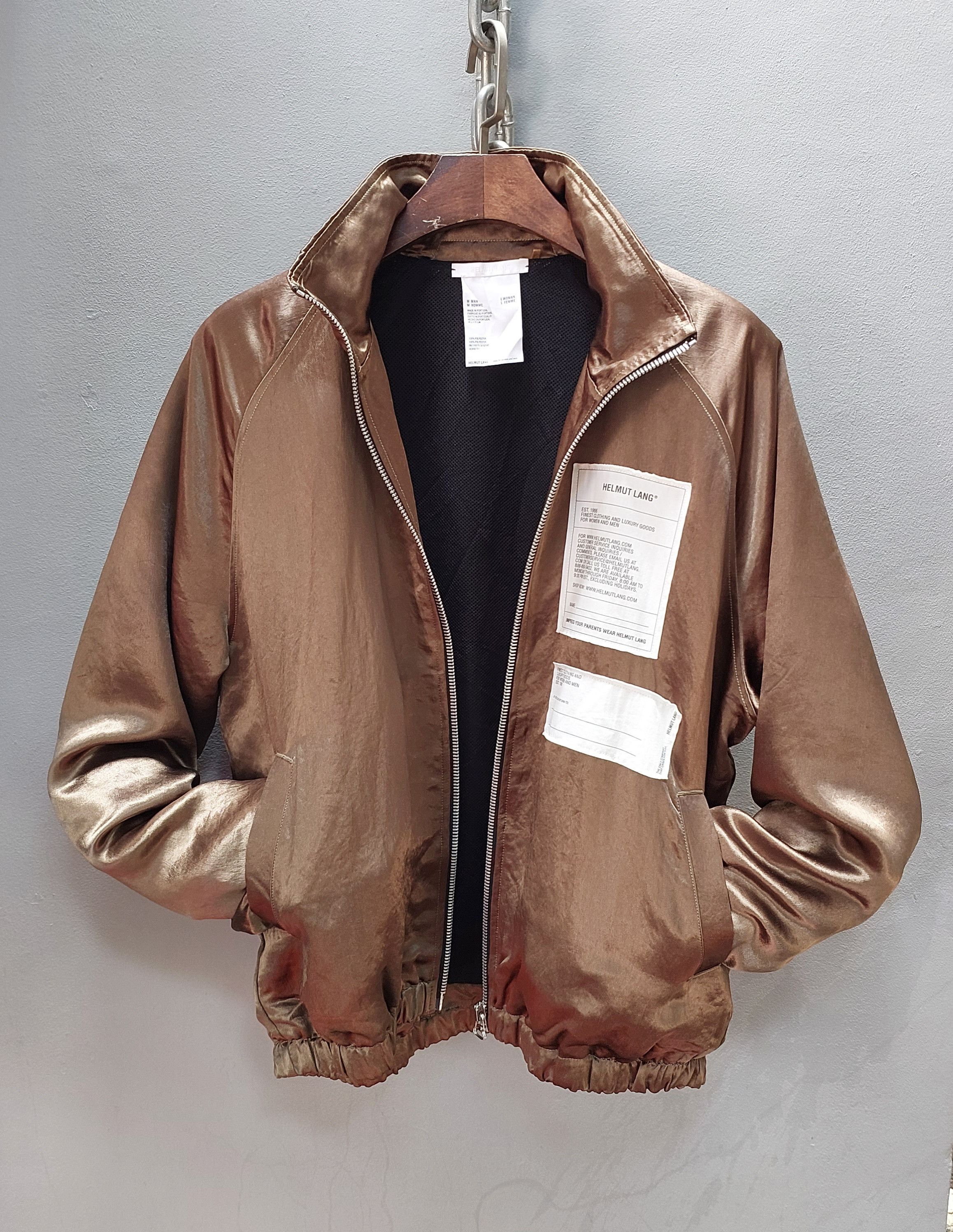 Helmut Lang Helmut Lang Unisex Full Zip Mock Track Jacket Size US L / EU 52-54 / 3 - 3 Thumbnail