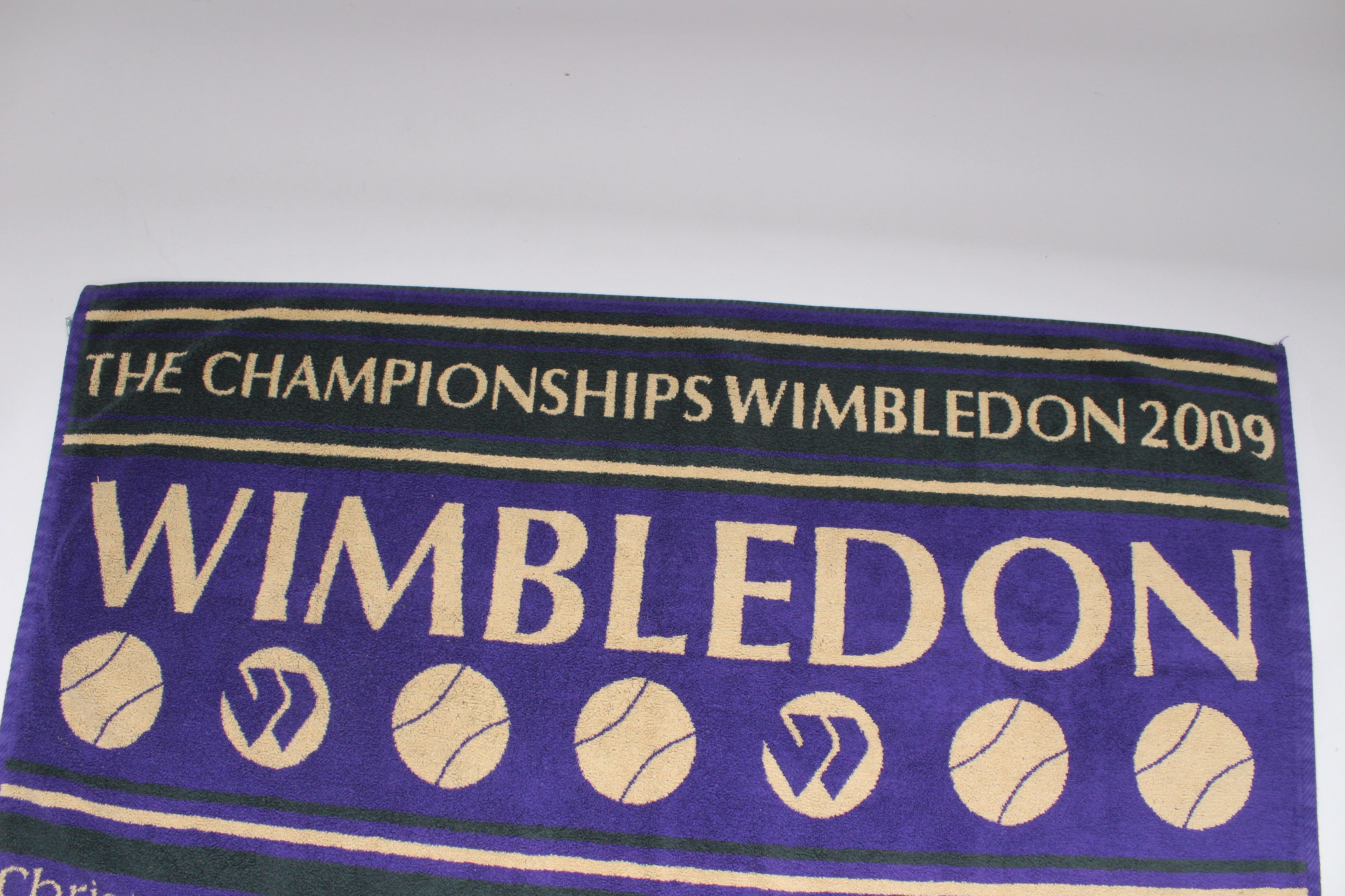 Vintage Roger Federer Wimbeldon The Championships 2009 Cristy Towel Size ONE SIZE - 8 Thumbnail