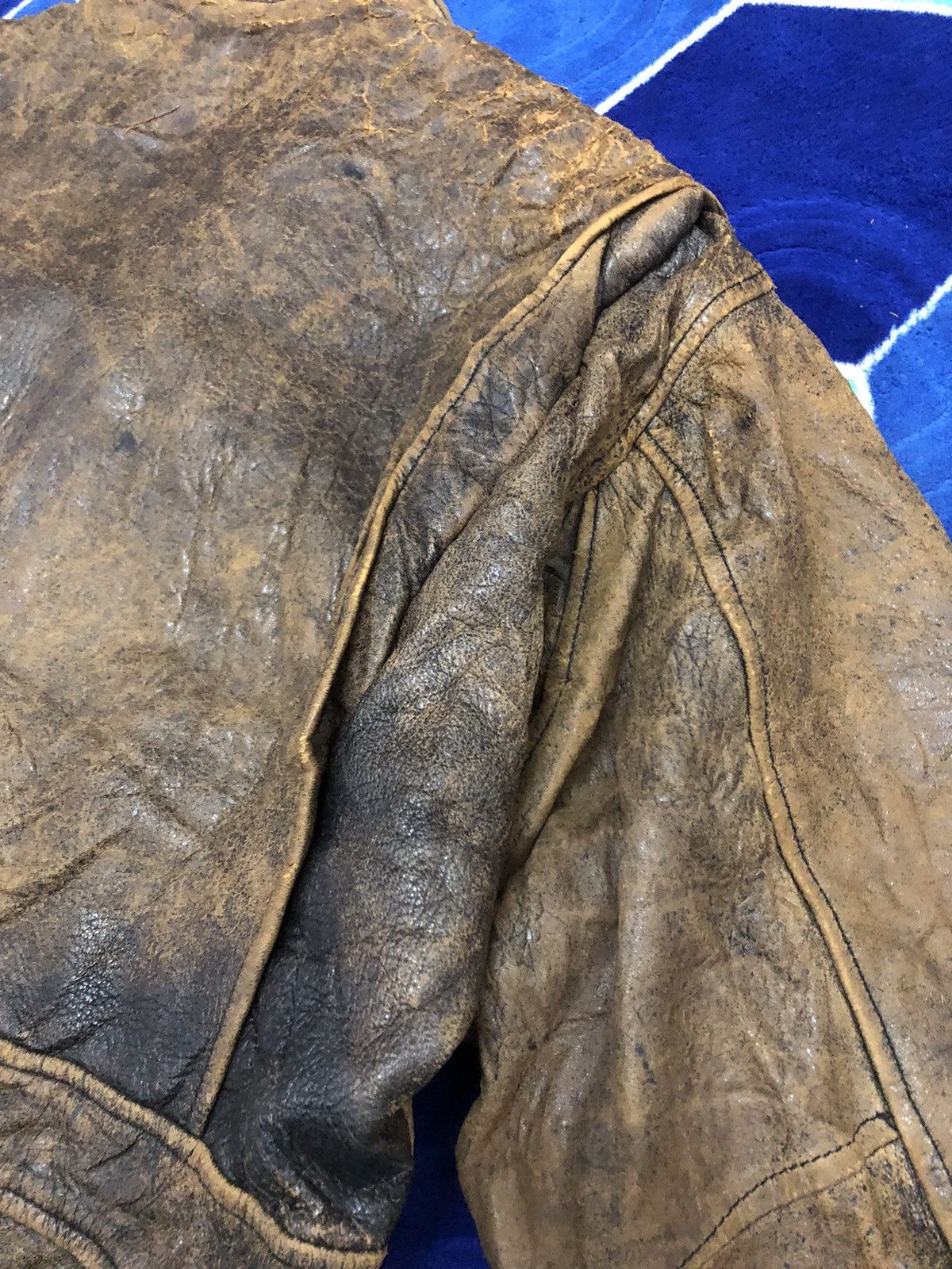Avirex AVIREX 1980s Vintage Short Leather Bomber Flight JacketBrown Size US M / EU 48-50 / 2 - 10 Thumbnail