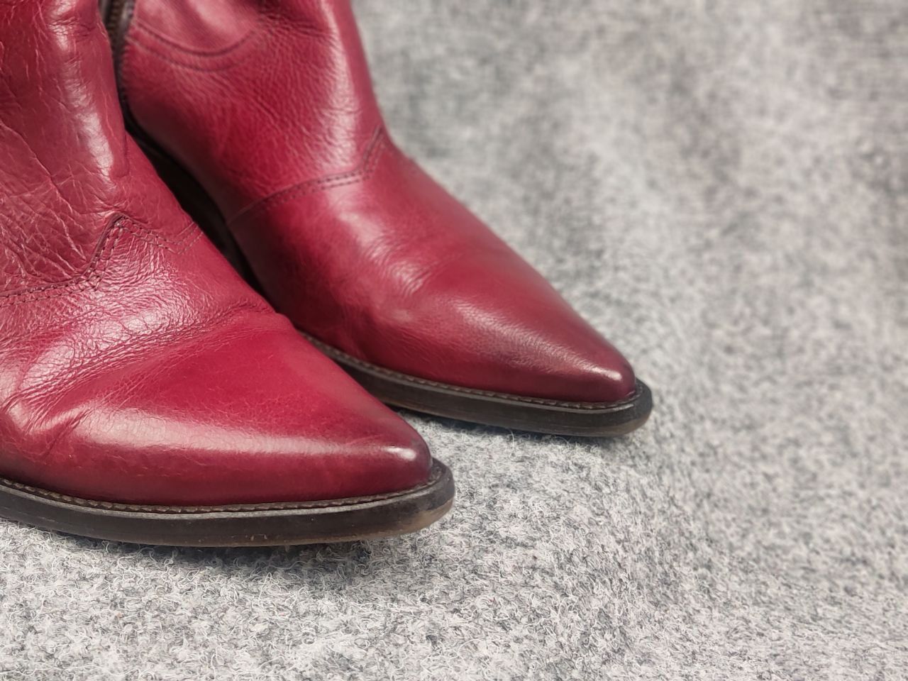 A.S.98 A.S.98 Design Charlie Red Leather Zip Ankle Western Boots Size US 9 / IT 39 - 21 Thumbnail