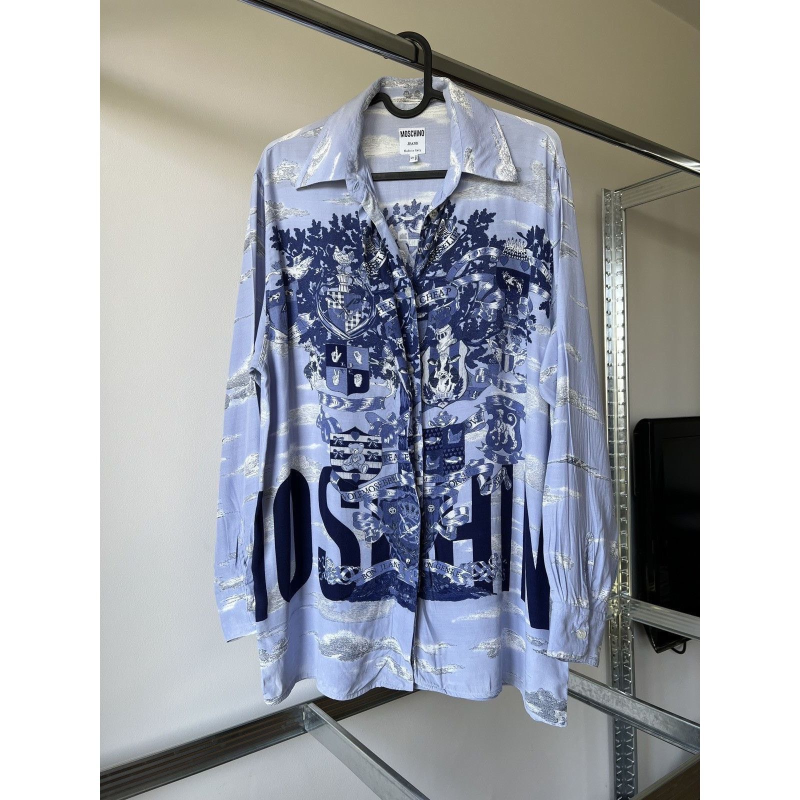 Moschino Rare moschino royalty baroque printed viscose shirt Size US S / EU 44-46 / 1 - 1 Thumbnail