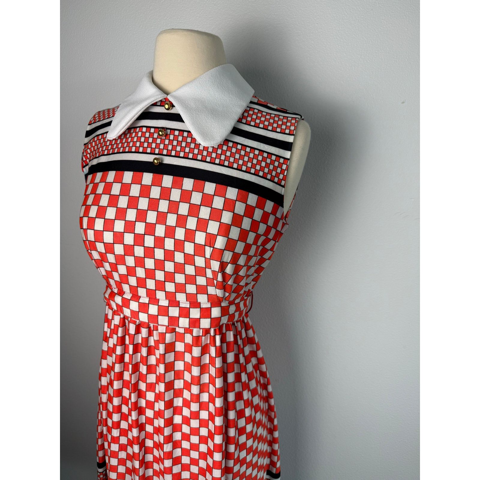 Vintage Vintage 1960s Petites by Dan Howard Peter Pan collar Dress Size L / US 10 / IT 46 - 5 Thumbnail