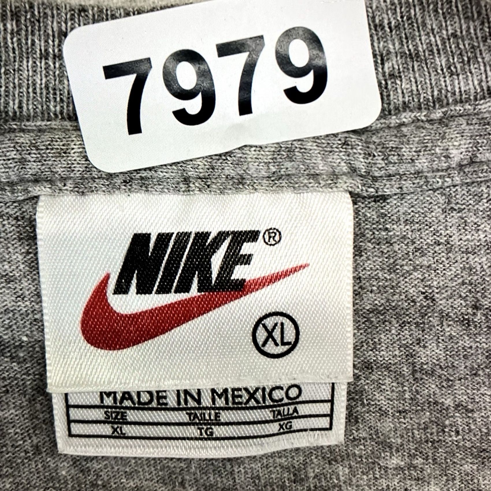 Nike VINTAGE Nike T Shirt Mens XL Oversized Gray 90s Logo Spell Out Center Washed Out Graphic Print Short Sleeve Crew Neck Nike Shirt Mens XL Gray 90s Logo Size US XL / EU 56 / 4 - 3 Thumbnail