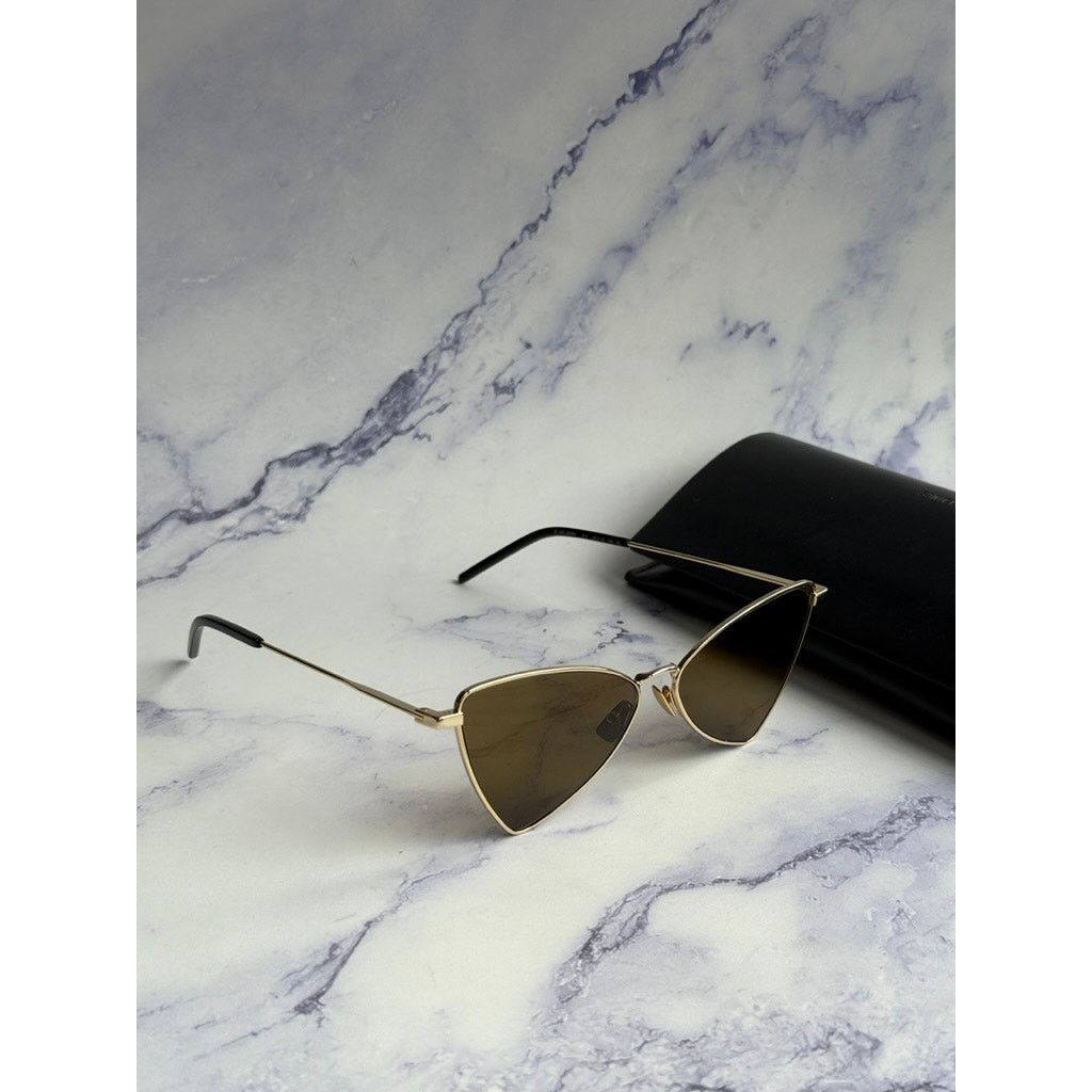 Saint Laurent Paris NEW Saint Laurent SL303 Jerry Sunglasses in Gold Brown Size ONE SIZE - 3 Thumbnail