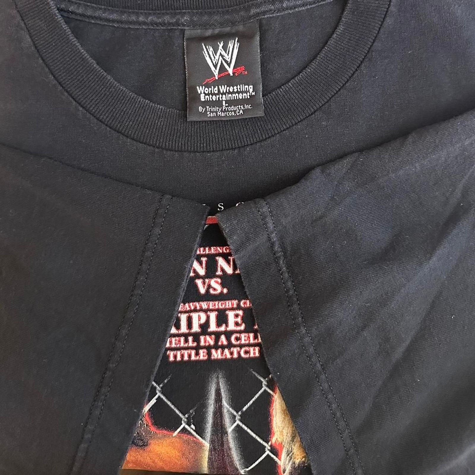 Vintage × WCW/nWo × WWF Vintage WWE Bad Blood Kevin Nash Vs Triple H Shirt Size US L / EU 52-54 / 3 - 8 Thumbnail