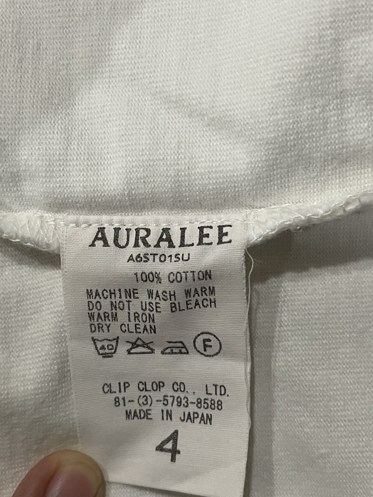 Auralee Auralee White Pocketed Tshirt Size XL / US 12-14 / IT 48-50 - 4 Thumbnail