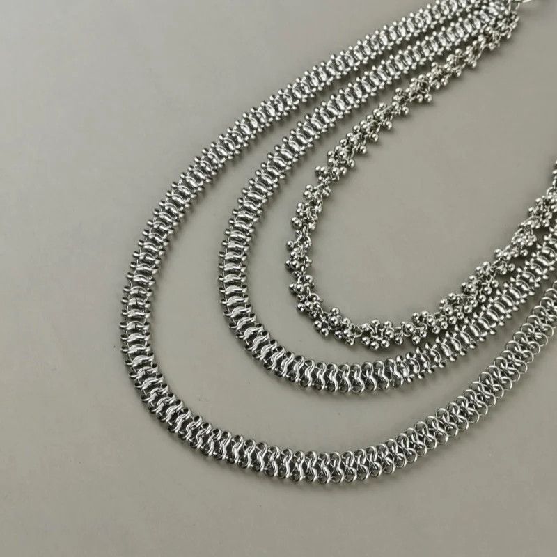 Vintage Cuban Style Stainless Steel Pants Chain Size ONE SIZE - 7 Thumbnail