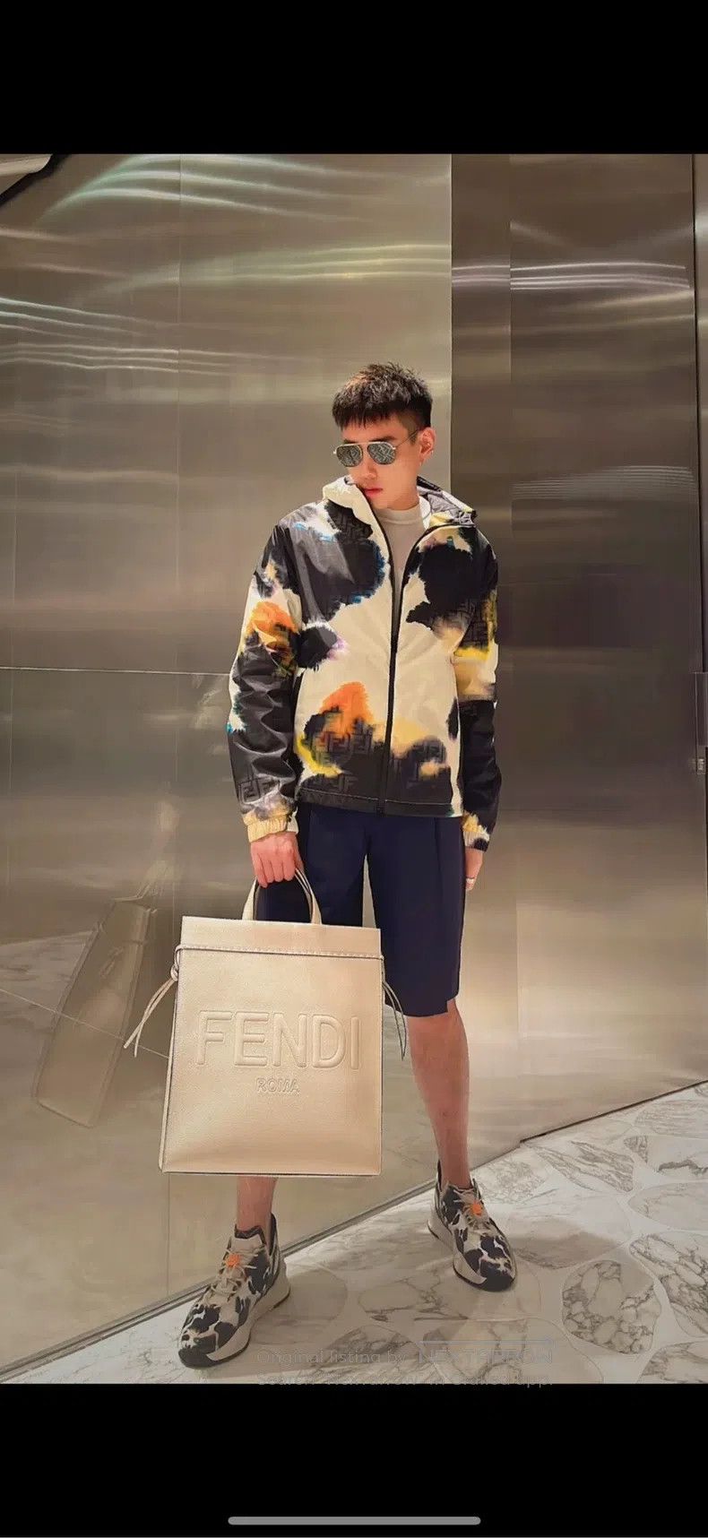 Fendi Fendi Tie-Dye Monogram Hooded Jacket Size US M / EU 48-50 / 2 - 9 Thumbnail