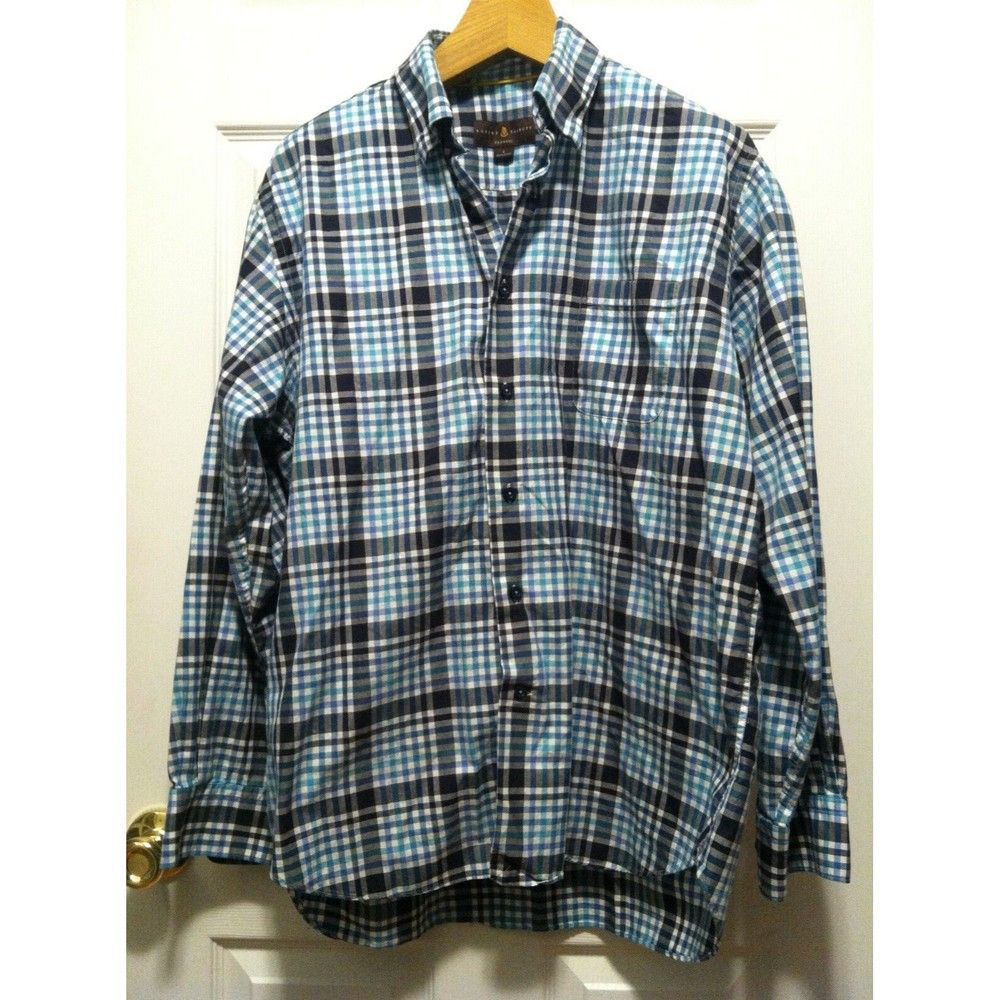 Robert Talbott ROBERT TALBOTT MEN'S BLUE 100%COTTON CASUAL SHIRT SIZE: L Size US L / EU 52-54 / 3 - 1 Thumbnail
