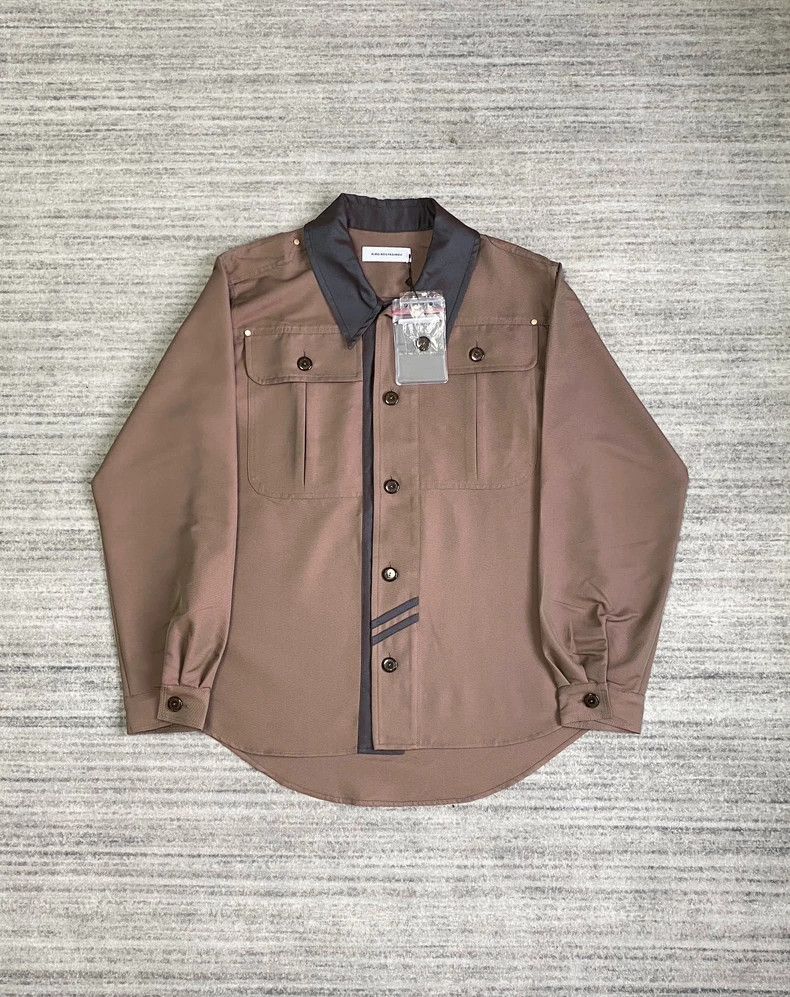 Kiko Kostadinov KIKO KOSTADINOV Brown Leather and Fabric Jacket ZLATYU Uni Size US S / EU 44-46 / 1 - 1 Thumbnail