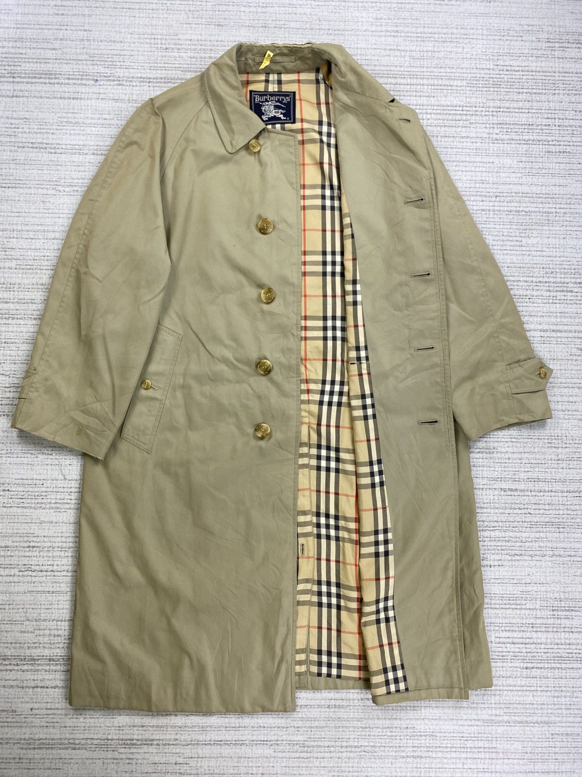 Burberry × Vintage Vintage 90s Burberrys Nova Check Trench Coat Size US M / EU 48-50 / 2 - 1 Thumbnail