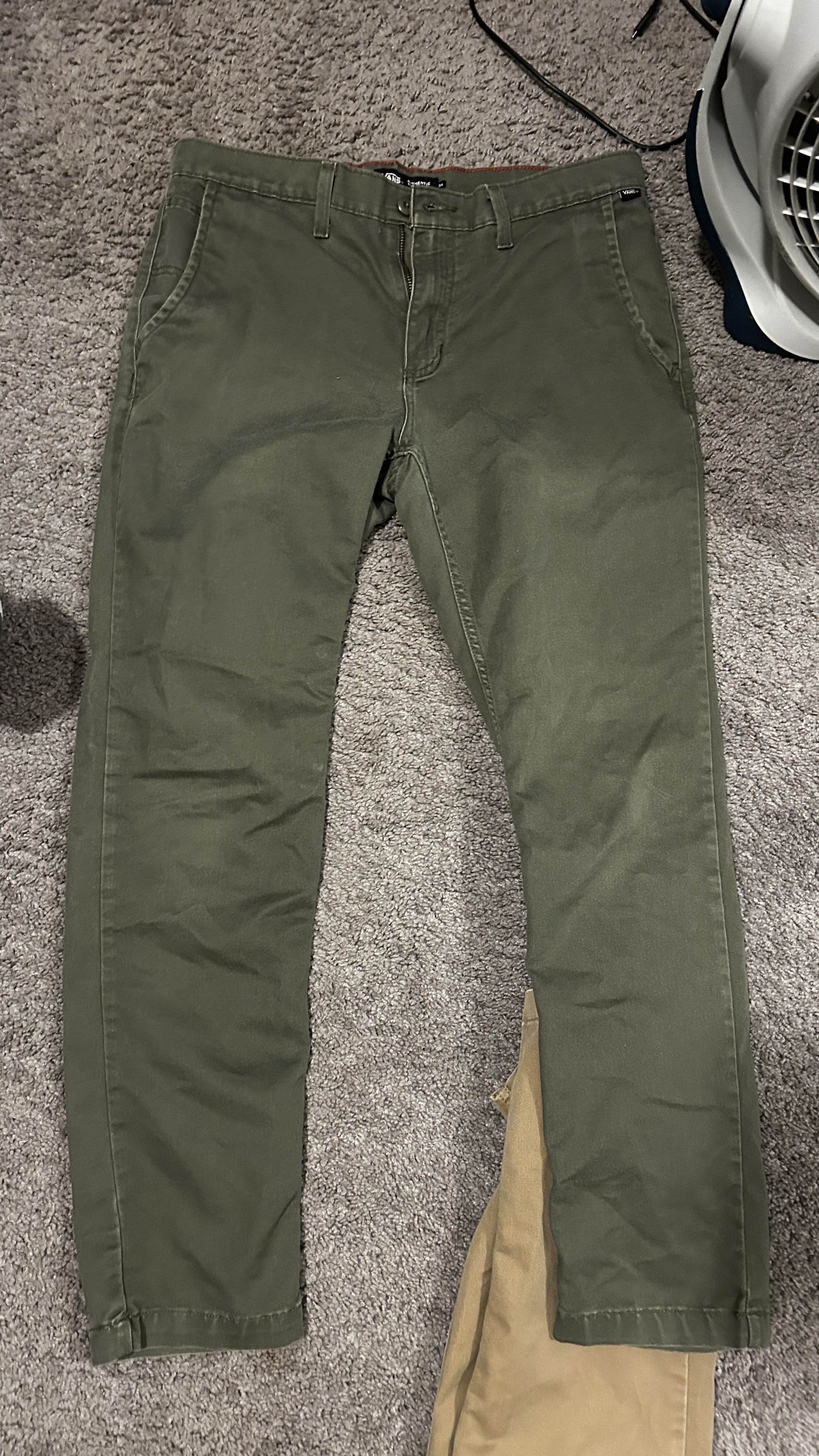 Vans Vans Khaki and Olive Chinos Size US 33 - 5 Thumbnail