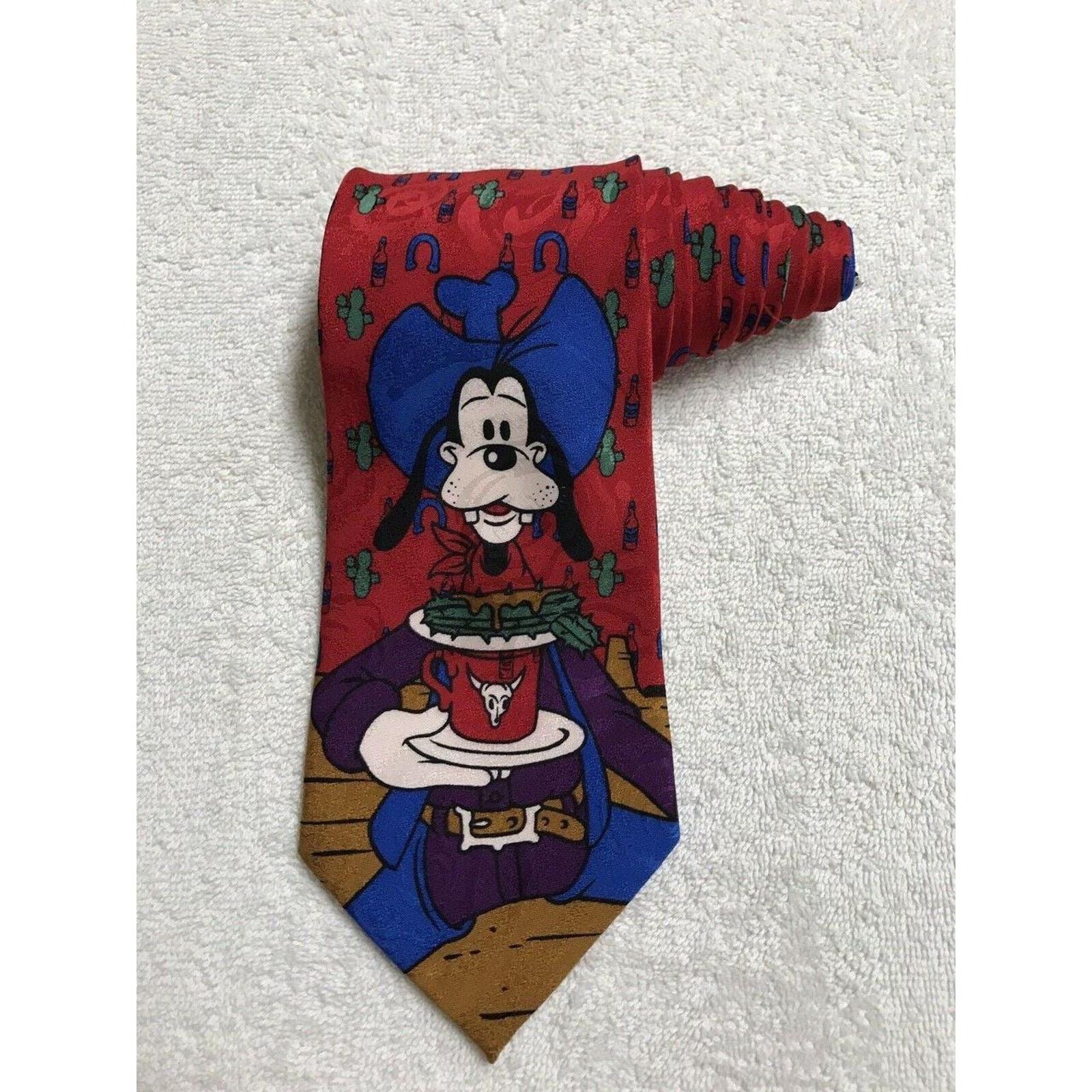 Disney Disney Mickey Unlimited Cowboy Goofy Cactus Vintage Necktie Size ONE SIZE - 1 Thumbnail