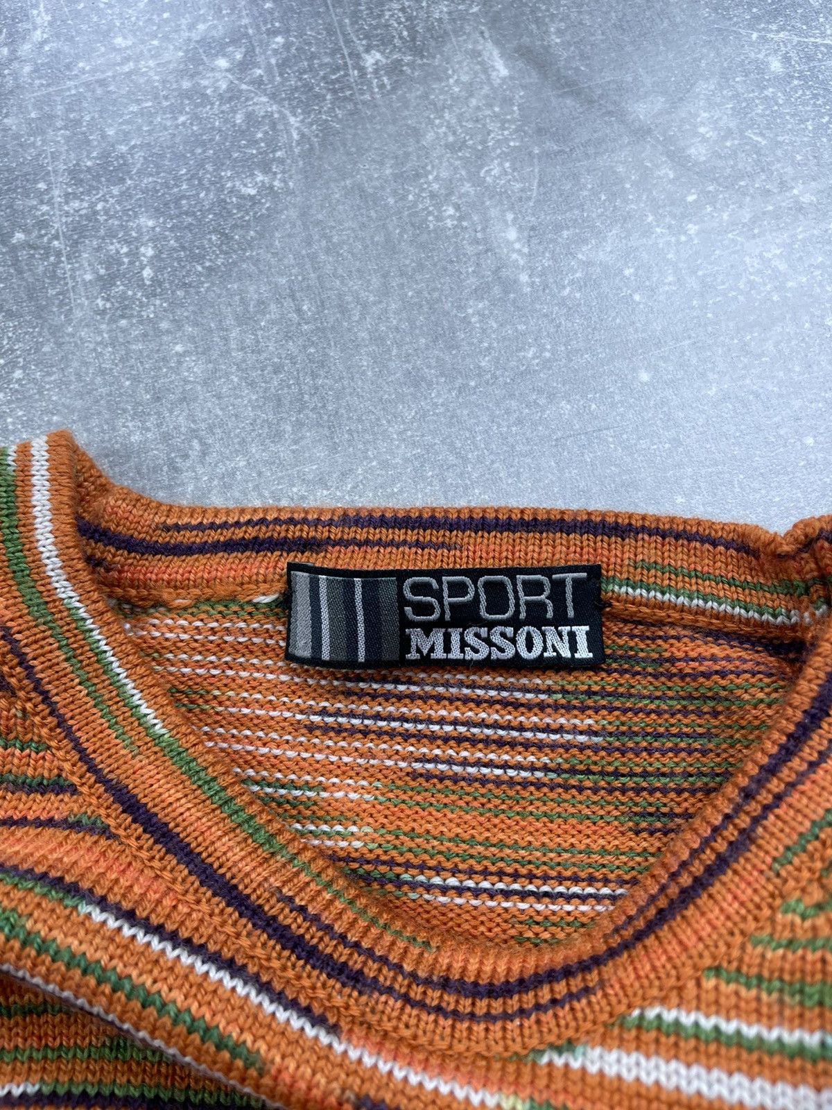 Missoni × Vintage Missoni Sport Vintage Wool Stripped Orange Sweater Size US M / EU 48-50 / 2 - 8 Thumbnail