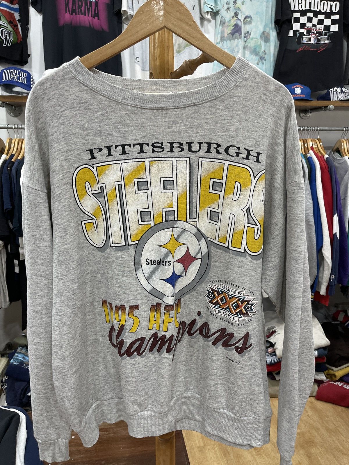 Collector Vintage 90s Nike Pittsburgh Steelers Sweatshirt 