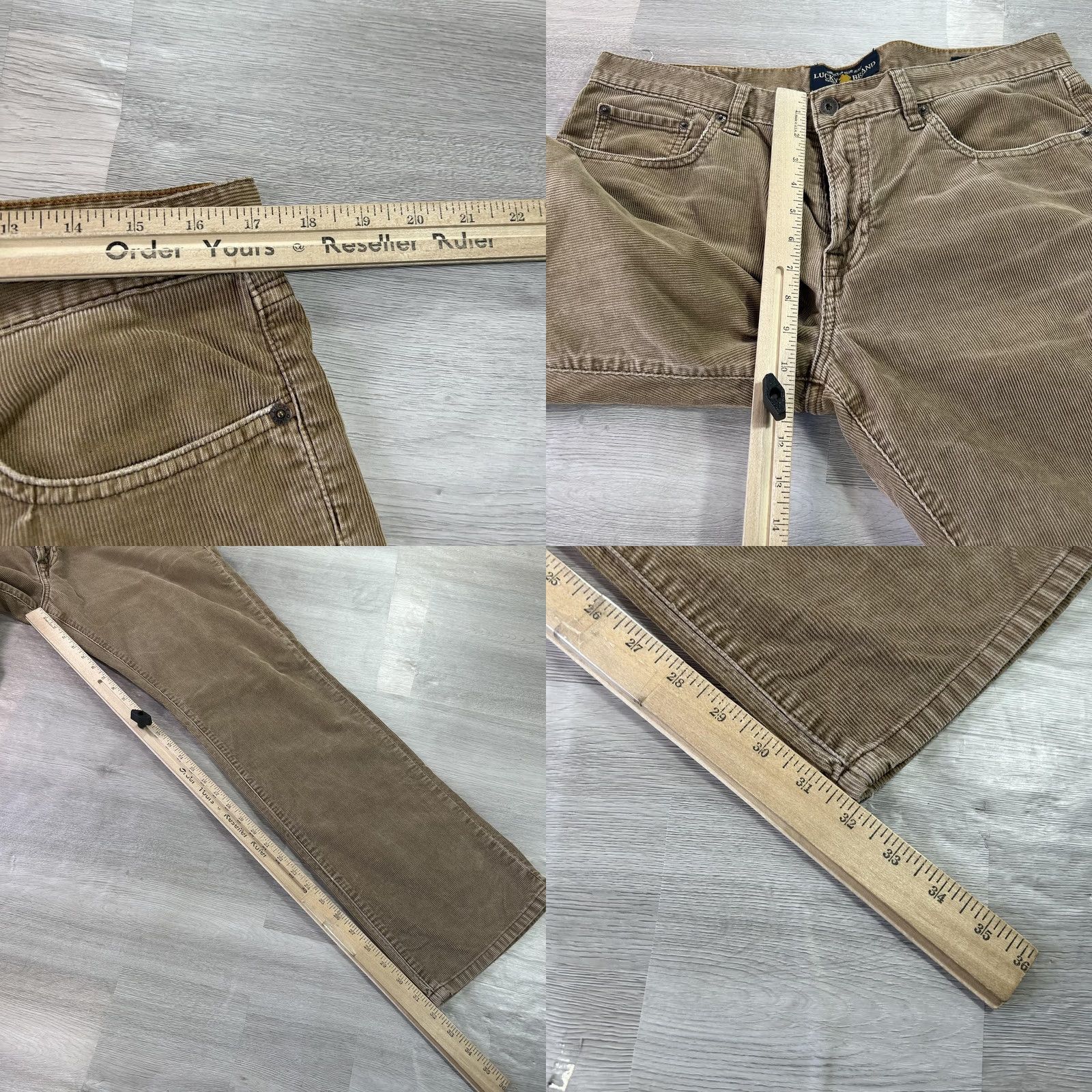 Lucky Brand Lucky Brand 221 Original Straight Pants Mens 34x32 Beige Corduroy Khakis Casual 5-Pocket Size US 34 / EU 50 - 8 Thumbnail