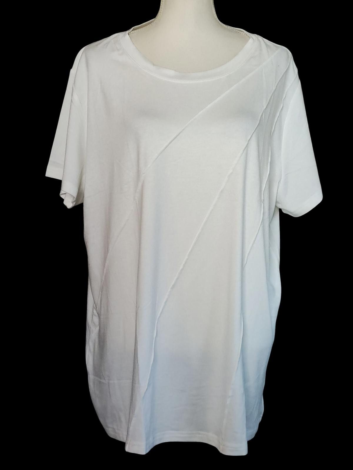 Other Luxveer White Short Sleeve Women's Blouse Size 3XL / US 20-22 - 3 Thumbnail