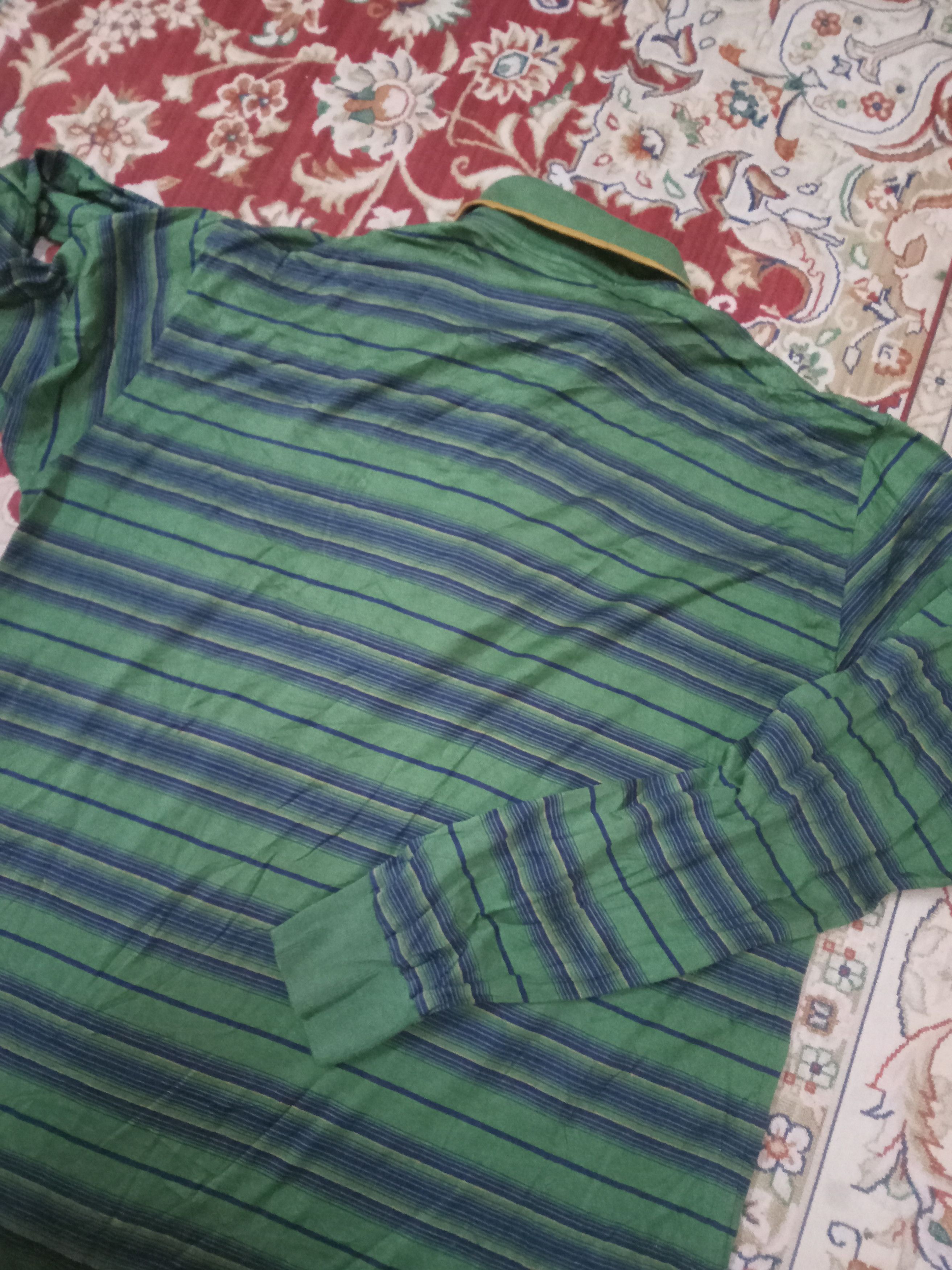 Givenchy × Vintage Vintage Givenchy Stripes Polo Golf Long Sleeve Size US M / EU 48-50 / 2 - 2 Thumbnail