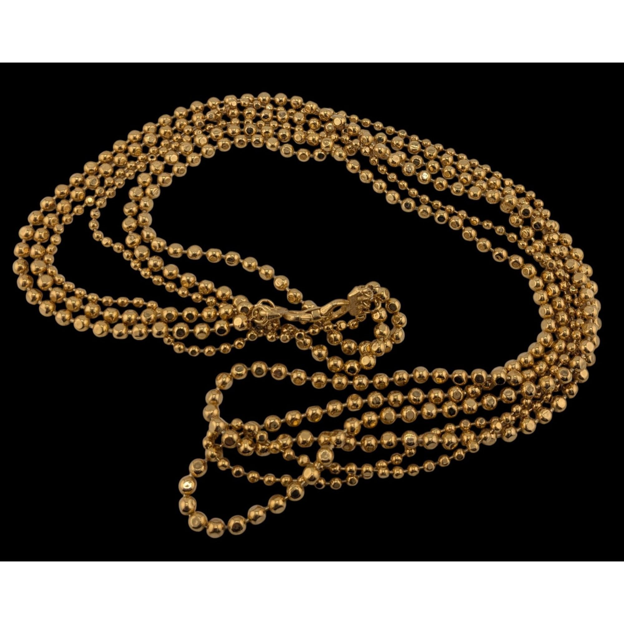 Other Vintage Glam Gold-Tone Ball Chain Necklace With Snap Lock Cl Size ONE SIZE - 1 Thumbnail