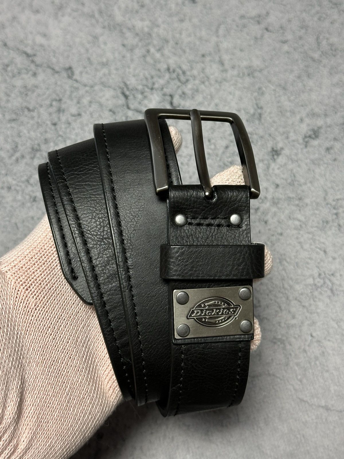 Dickies Dickies Black Leather Belt Size ONE SIZE - 3 Thumbnail
