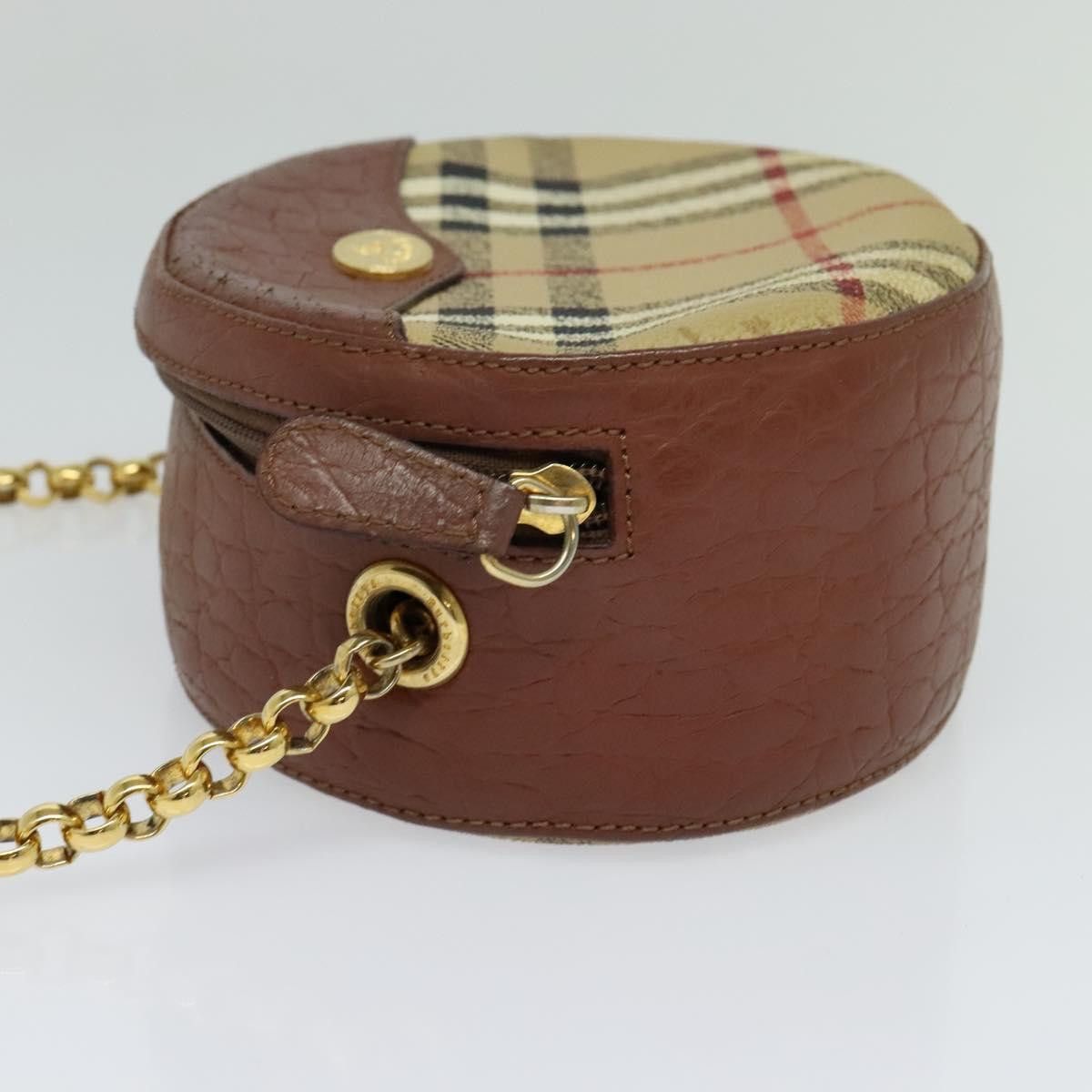 Burberry Burberry Nova Check Chain Shoulder Bag Pvc Leather Brown Size ONE SIZE - 3 Thumbnail