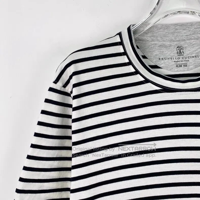 Brunello Cucinelli Brunello Cucinelli Cotton crewneck short sleeve T-shirt, g Size M / US 6-8 / IT 42-44 - 3 Thumbnail