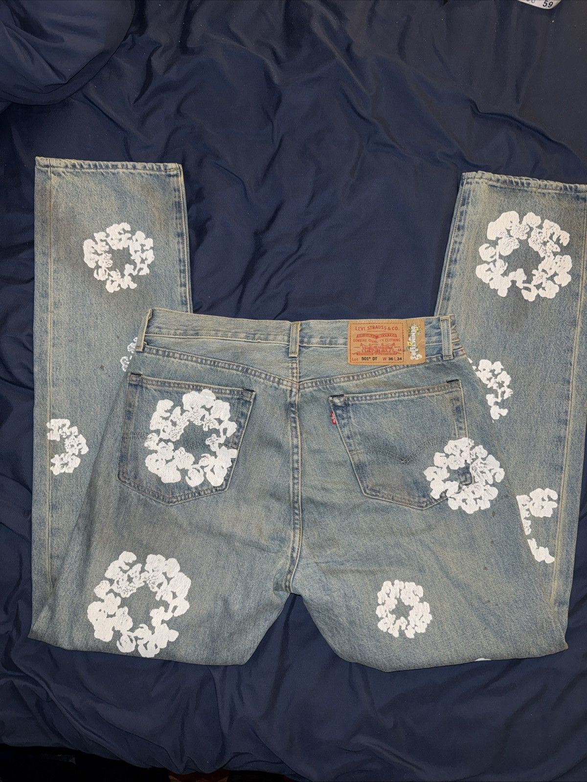 DENIM TEARS × Levi's Denim Tears X Levis 501 Jeans 36X34 Dirty Wash Size US 36 / EU 52 - 5 Thumbnail