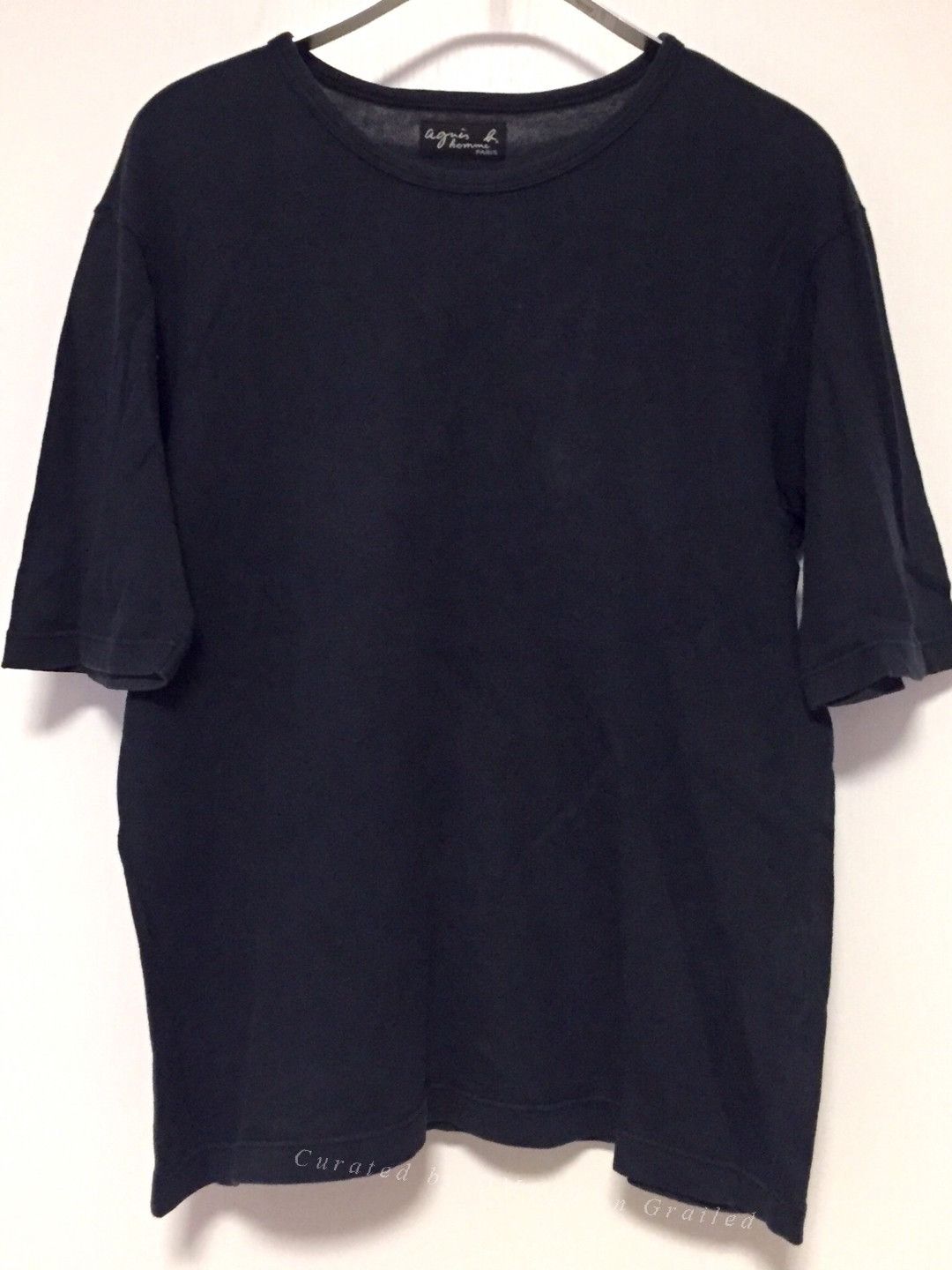 agnes b. agnès b. Homme Black Washed T-Shirt Size US M / EU 48-50 / 2 - 1 Thumbnail