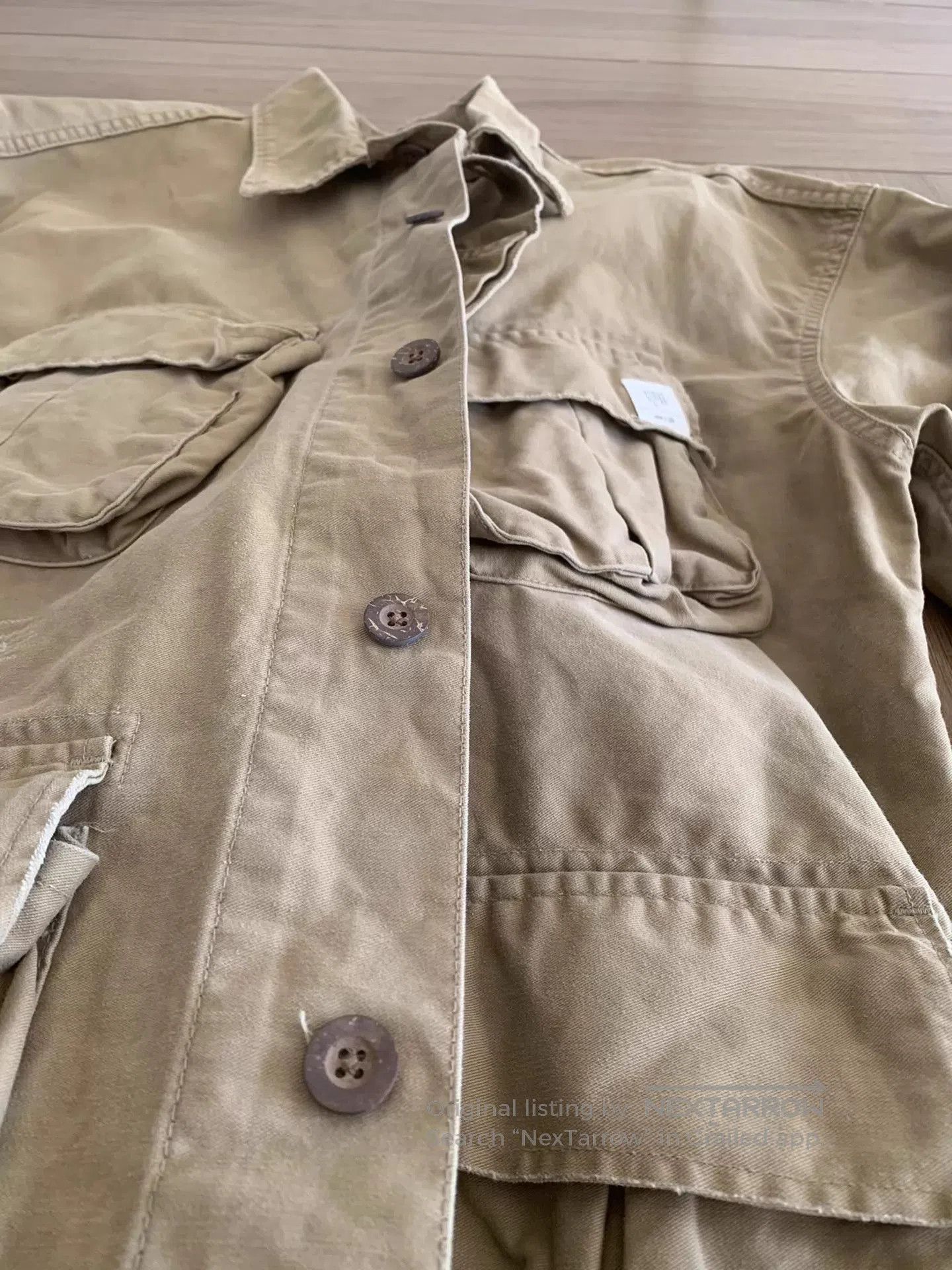 Madness Beige Utility Jacket with Multiple Pockets. Size US XL / EU 56 / 4 - 7 Thumbnail