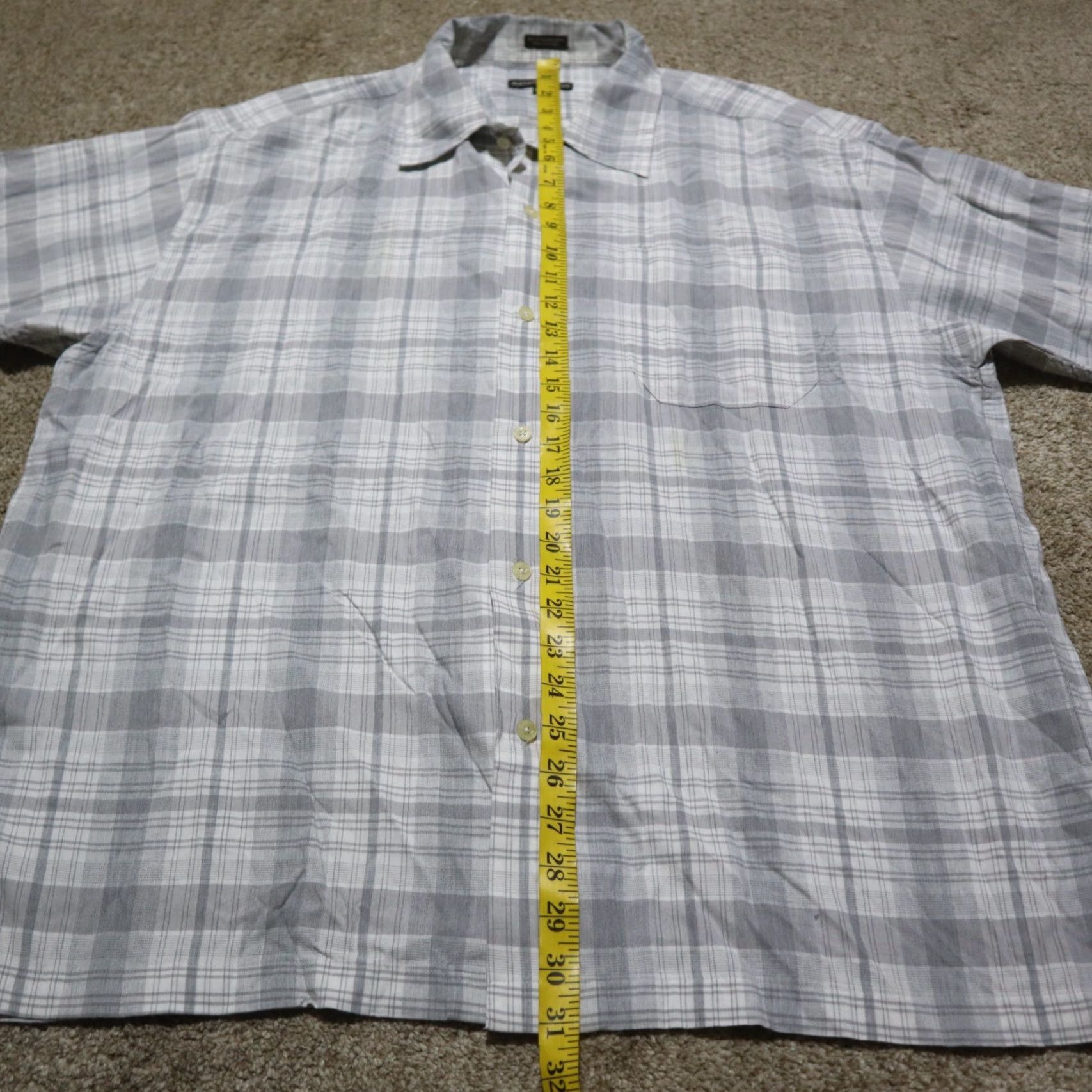 Alexander Julian VINTAGE Alexander Julian Shirt Plaid Adult Mens 2XL Gray Short Sleeve Button-Up Size US XXL / EU 58 / 5 - 6 Thumbnail