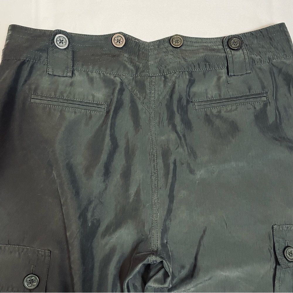 Tory Burch Tory Burch Dark Grey Silk Cropped Cargo Pants Size 12 Size 30" / US 8 / IT 44 - 5 Thumbnail