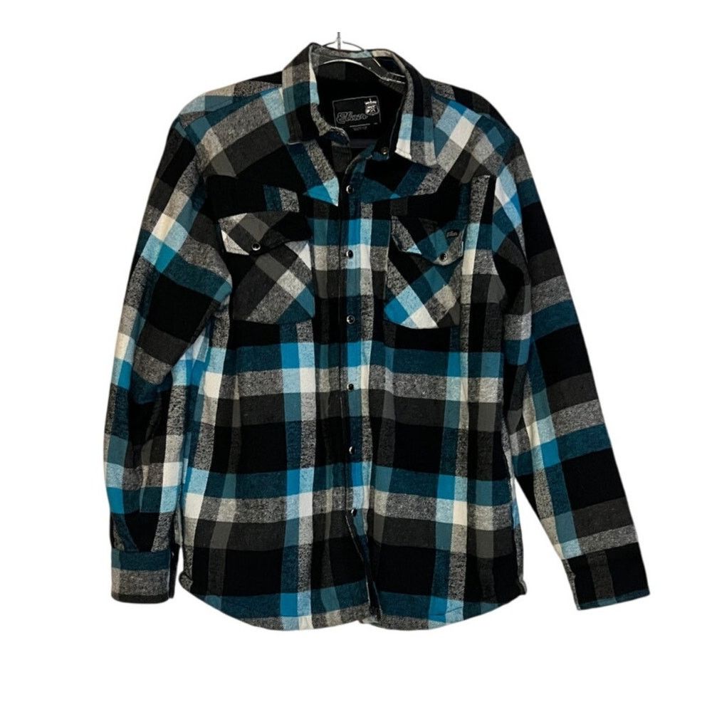 Other Vintage Elixir Blue & Black Plaid Lined Jacket M Y2K Street Size US M / EU 48-50 / 2 - 2 Thumbnail