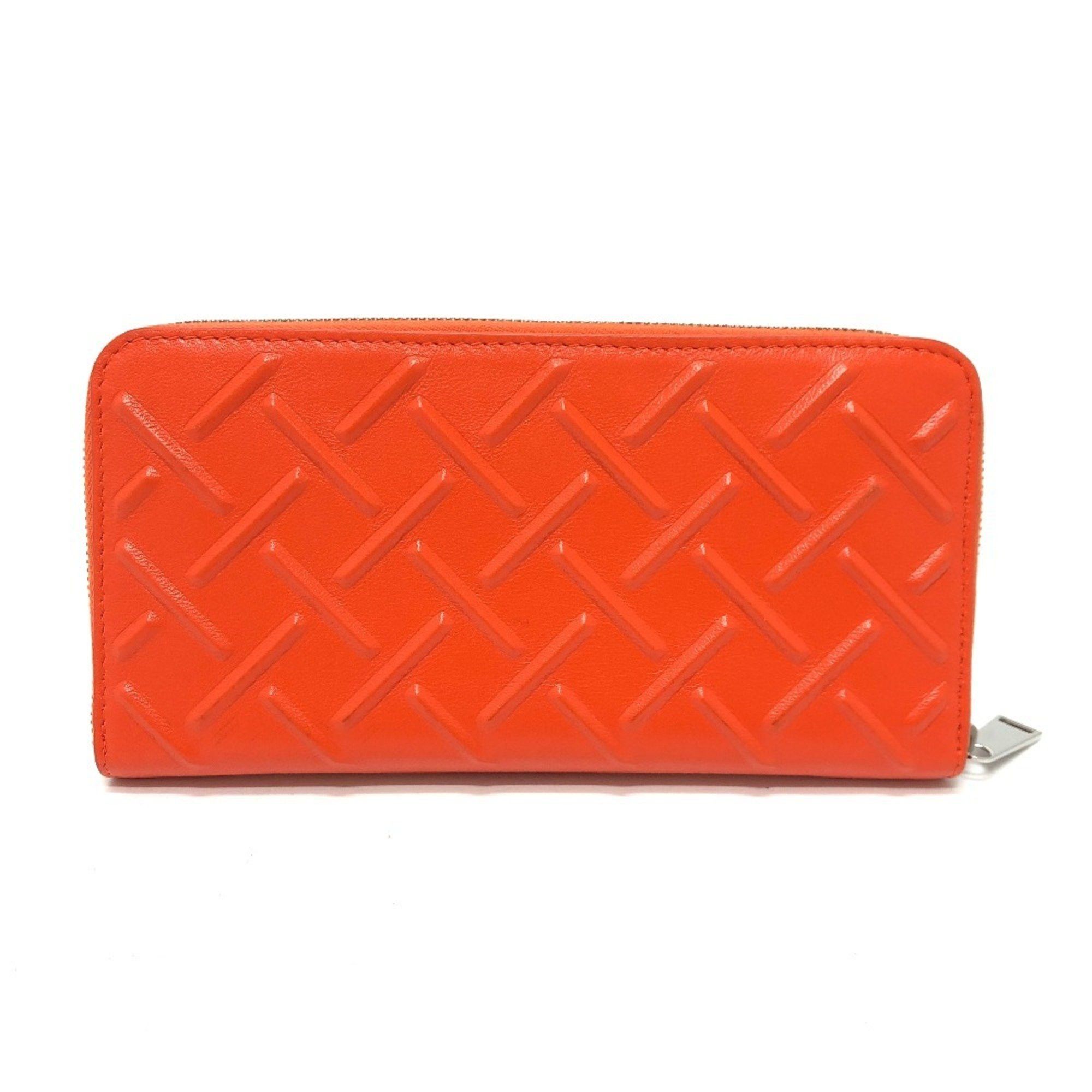 Bottega Veneta BOTTEGA VENETA 593217 Men's Leather Zip-Around Long Wallet in Orange Size ONE SIZE - 1 Thumbnail