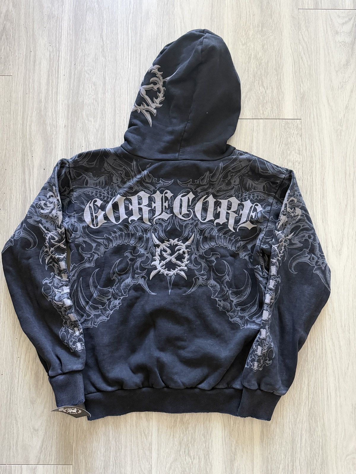 Affliction Ken Carson x Affliction Black Gorecore Lament Zip Up Hoodie Size US S / EU 44-46 / 1 - 6 Thumbnail