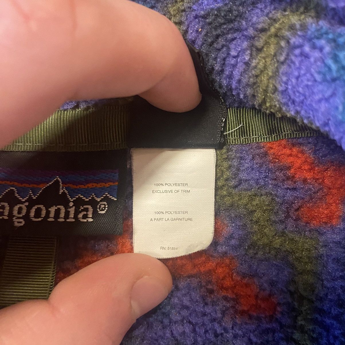 Patagonia × Vintage Vintage Patagonia 1994 Tehuelche Blueberry Synchilla USA Size US M / EU 48-50 / 2 - 5 Thumbnail