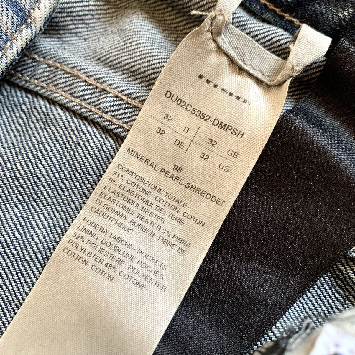 Rick Owens Rick Owens Drkshdw Bias Bootcut Shredded Pearl Washed Denim Size US 32 / EU 48 - 18 Thumbnail