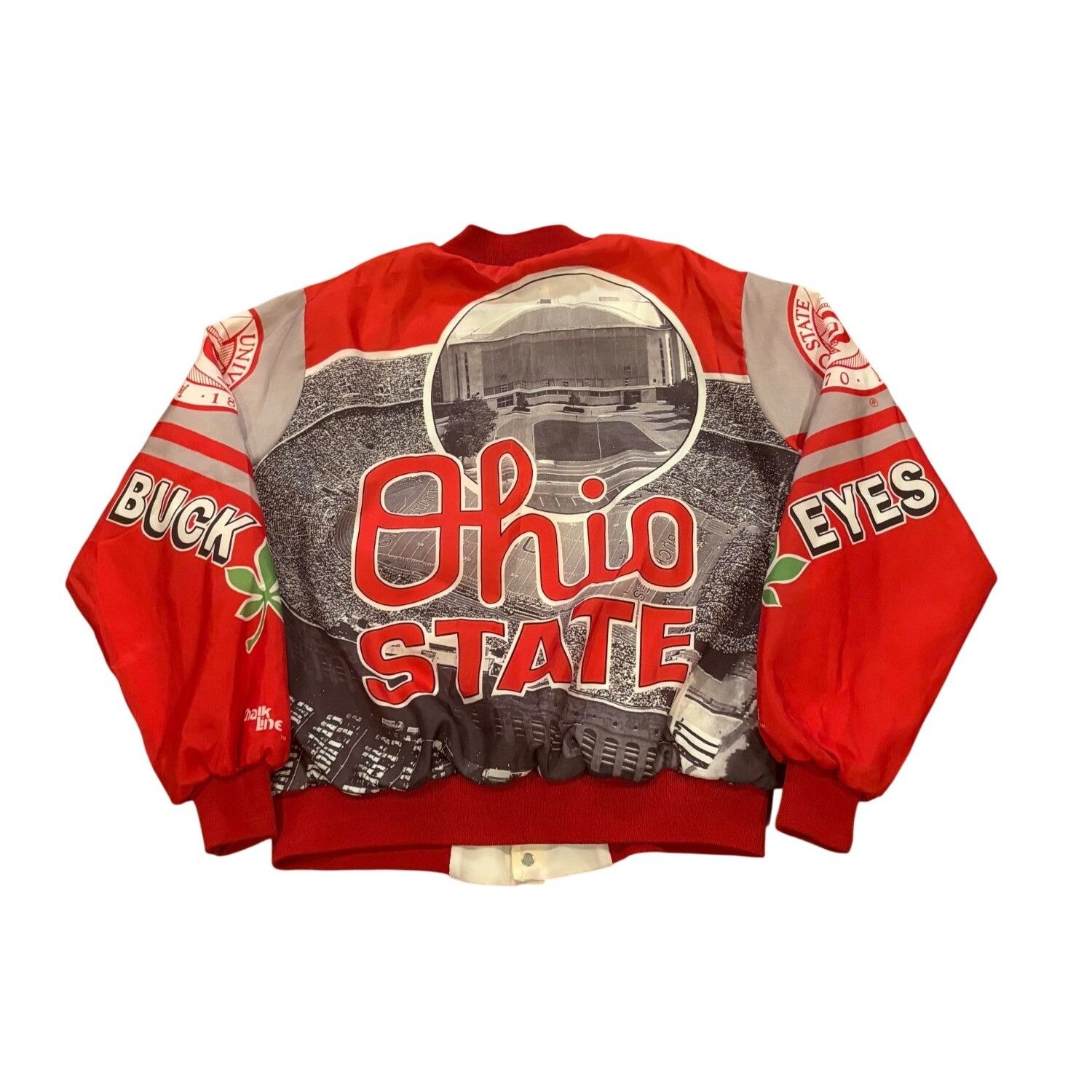 Chalk Line Vintage 80s Ohio State Buckeyes Chalk Line Fanimation Jacket Size US XL / EU 56 / 4 - 1 Thumbnail