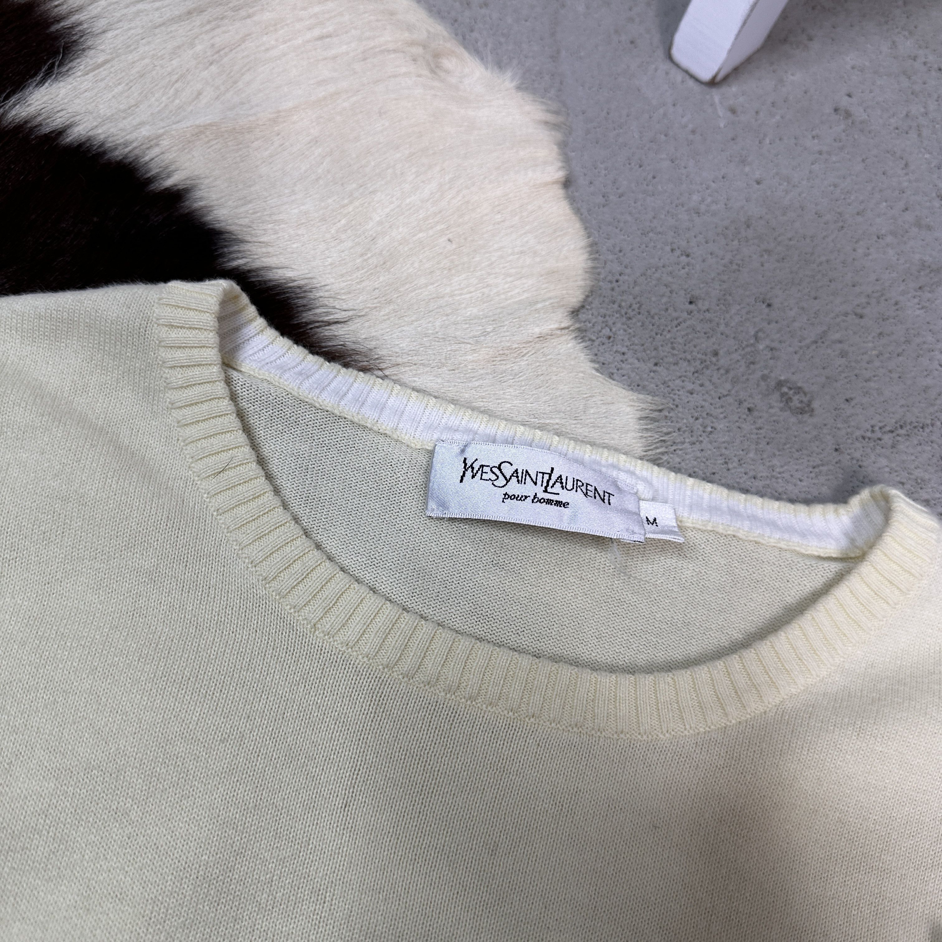 Vintage × Yves Saint Laurent Yves Saint Laurent Sweatshirt Size M / US 6-8 / IT 42-44 - 4 Thumbnail