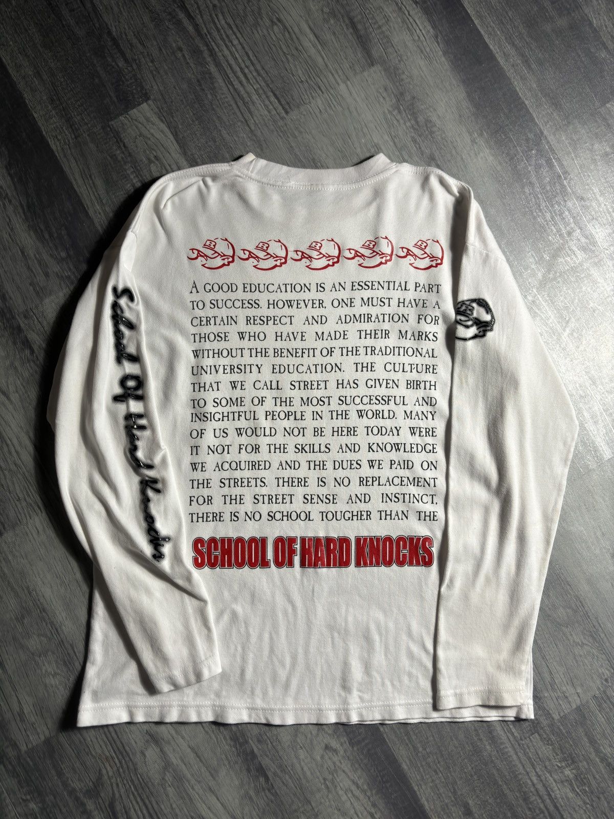 JNCO × Vintage Vintage school of hard knock longsleeve tshirt Size US L / EU 52-54 / 3 - 2 Thumbnail