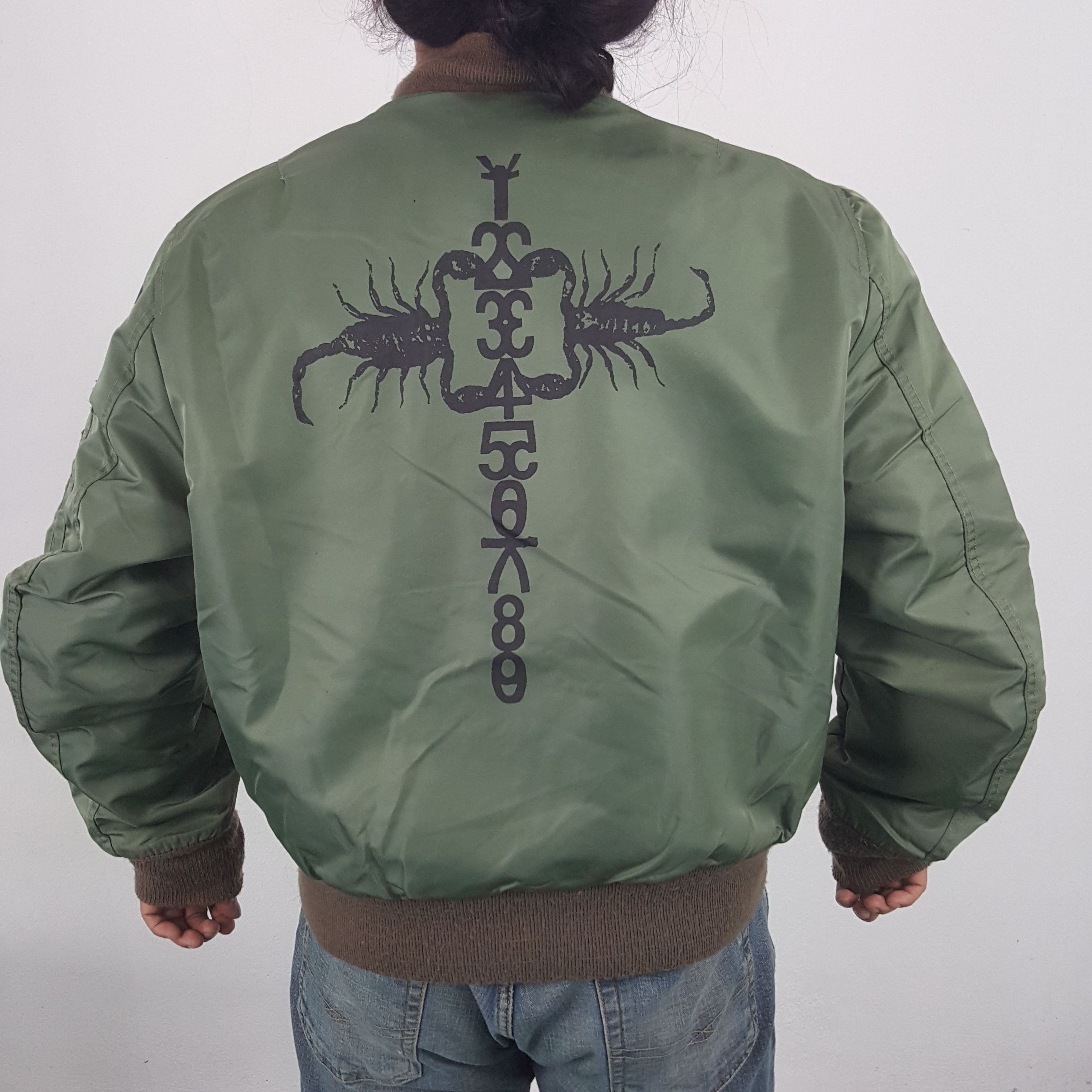 If Six Was Nine × Vintage Vintage Us Air Force x Custom Scorpion Bomber Jacket Size US M / EU 48-50 / 2 - 1 Thumbnail