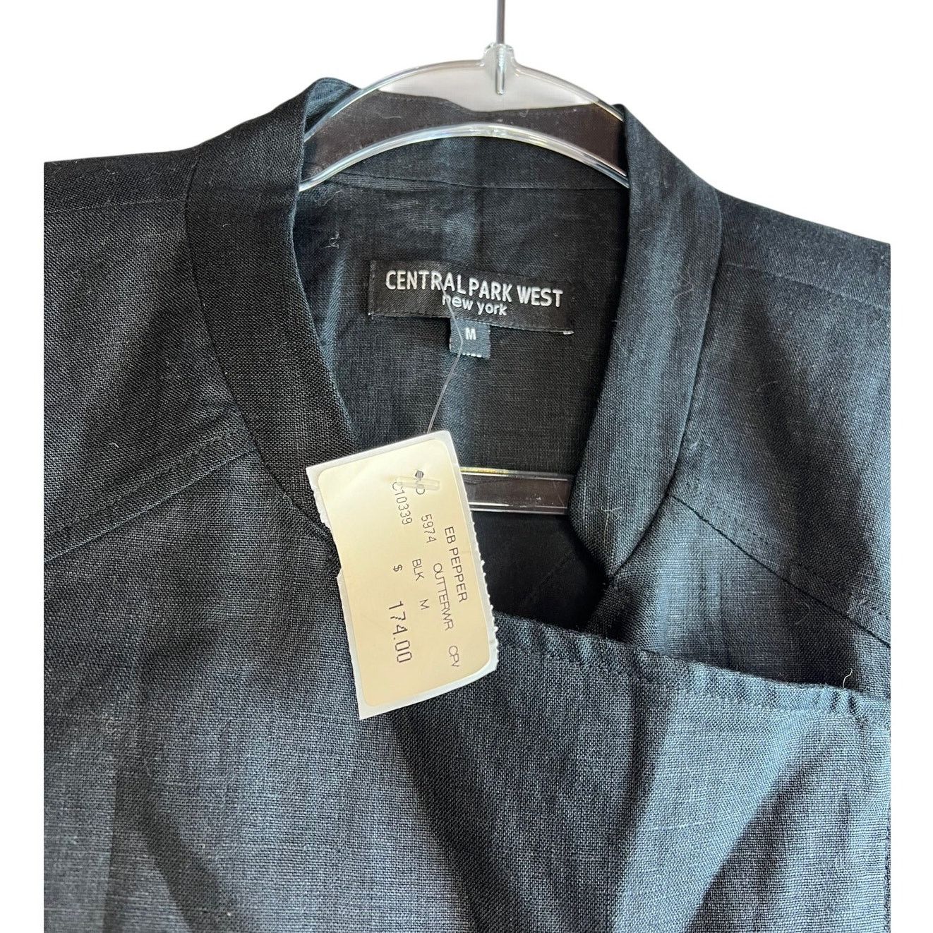 Central Park West Central Park West EB Pepper Black Linen Moto Jacket M NWT Size M / US 6-8 / IT 42-44 - 3 Thumbnail