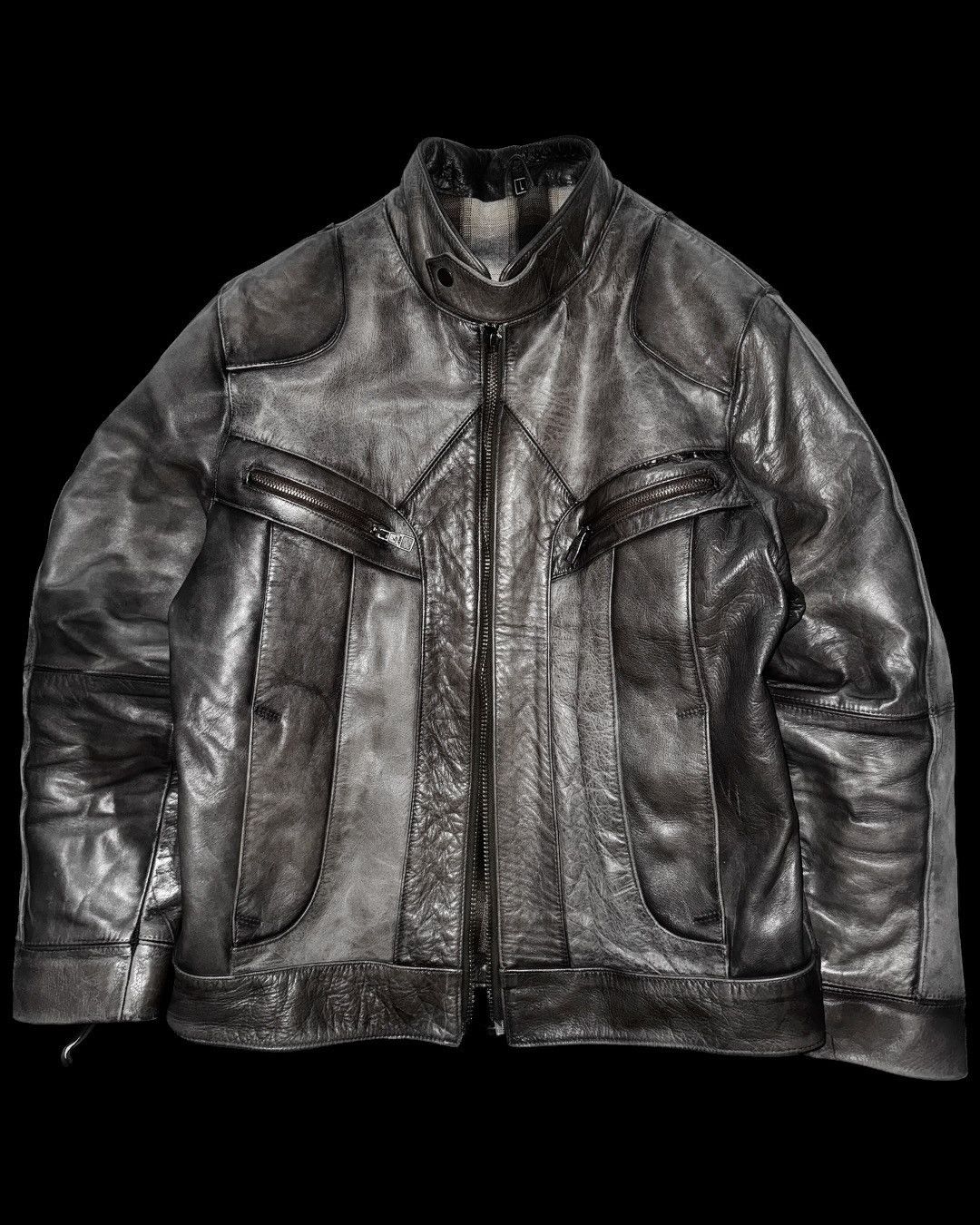 Other Vintage leather jacket like Vanson grey faded Size US L / EU 52-54 / 3 - 1 Thumbnail