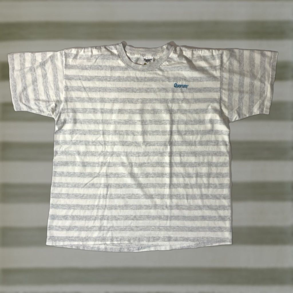 Vintage VINTAGE Tennessee River Gold Unisex Adults T-Shirt XL White Gray 1994 Las Vegas The Diamond Journey Quorum Tee Striped 90s USA 100% Cotton Made in USA Size US XL / EU 56 / 4 - 1 Thumbnail