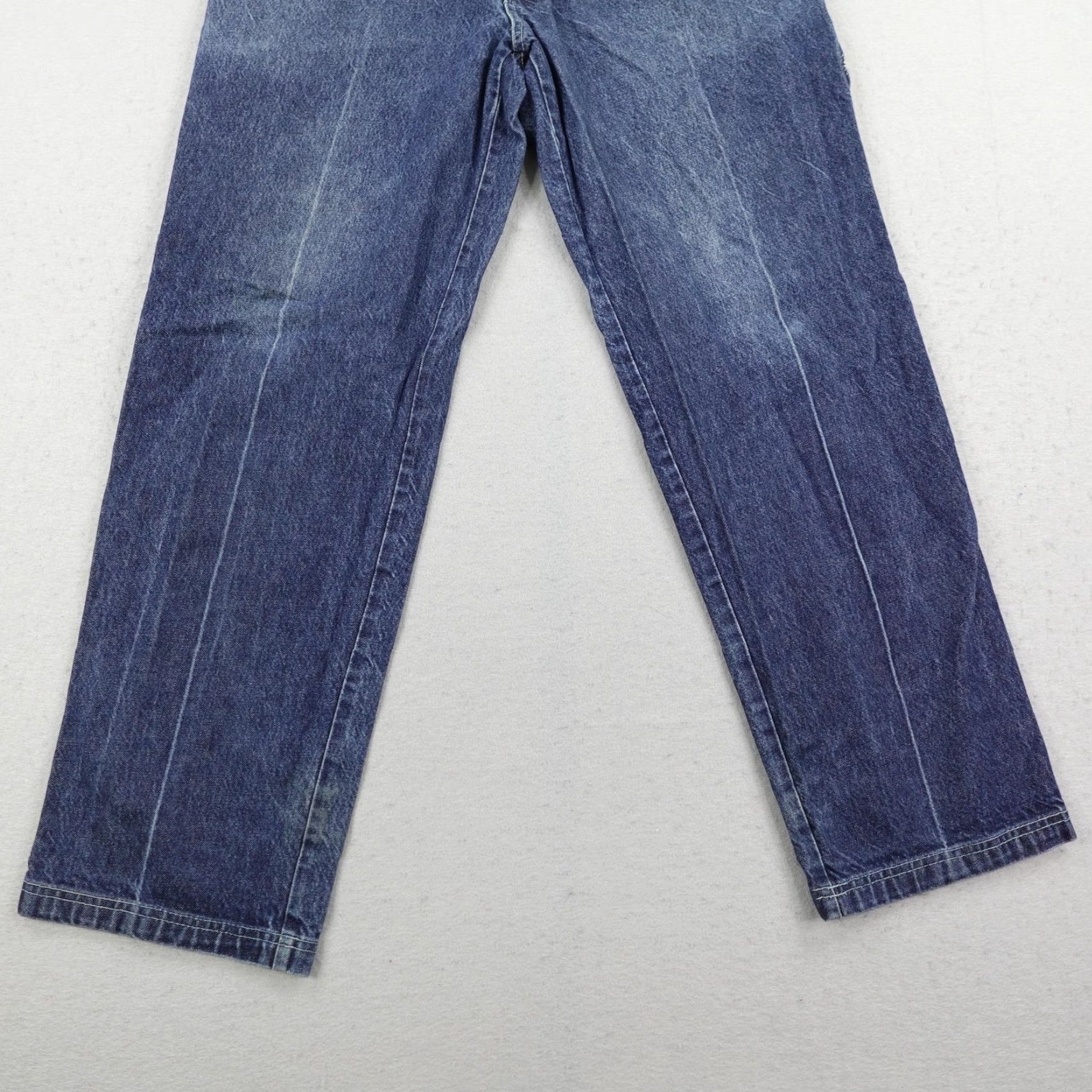 Denime VINTAGE Hedz Up Jeans Mens 34x33 Blue Denim Baggy Carpenter 90s Y2K Hip Hop Grunge Jeans Mens 34 Regular Blue Denim Baggy Relaxed Front Pockets Zip Size US 34 / EU 50 - 3 Thumbnail