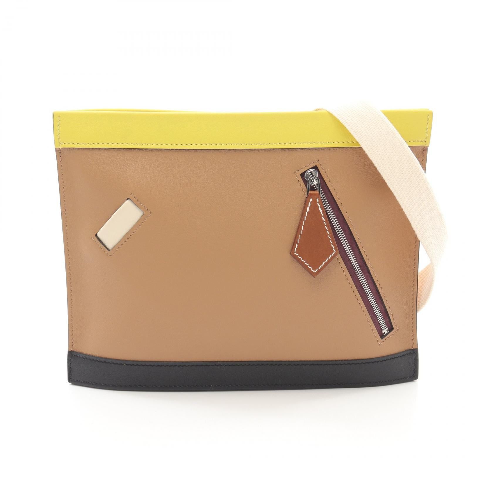 Hermes Colormatic Horizontal Chai Nata Lime Forbe Shoulder Bag Veau Swift Barenia Beige Multicolor Silver Hardware U Stamp