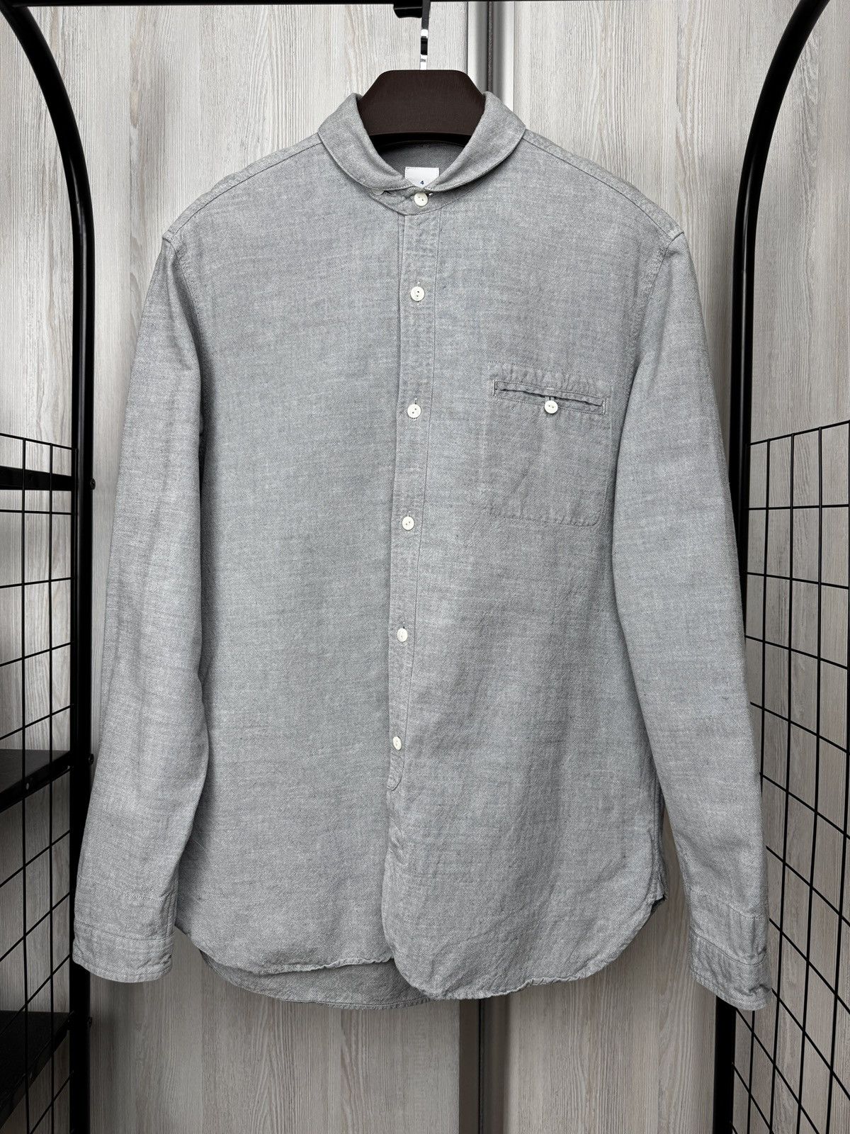 Japanese Brand maillot sunset round work grey made in japan shirt size 4 Size US L / EU 52-54 / 3 - 2 Thumbnail
