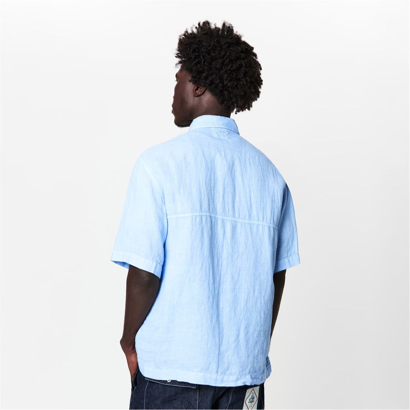 C.P. Company o1g2r1mq0426 Boxy Short Sleeve Shirt in Blue Size US S / EU 44-46 / 1 - 4 Thumbnail